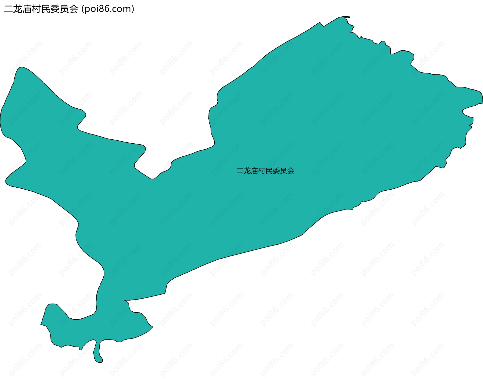 二龙庙村民委员会边界地图