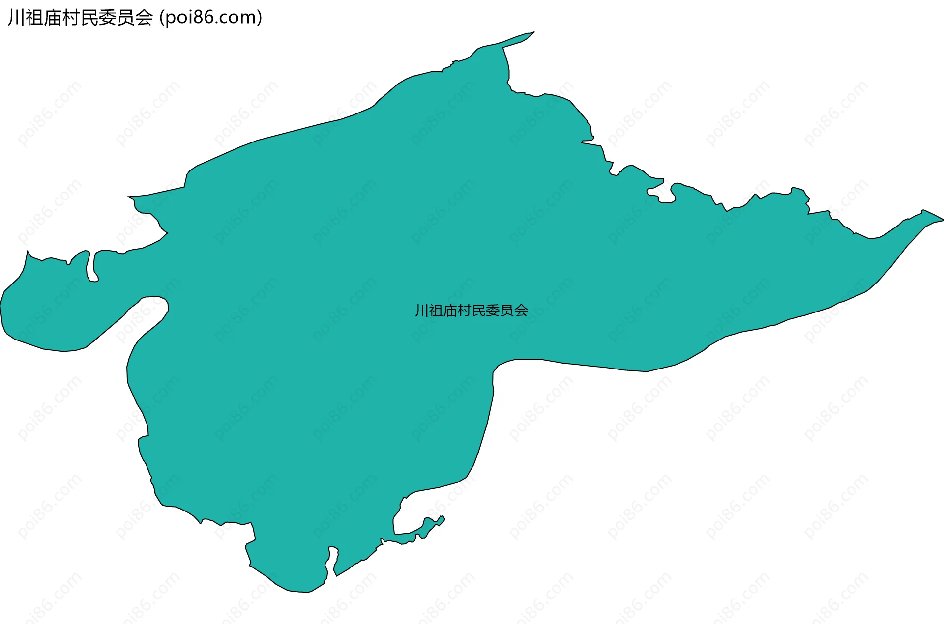 川祖庙村民委员会边界地图