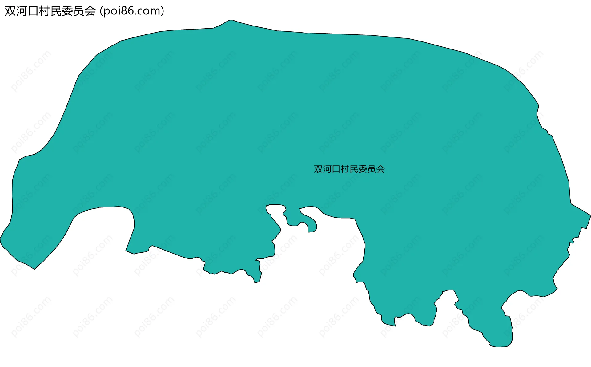 双河口村民委员会边界地图
