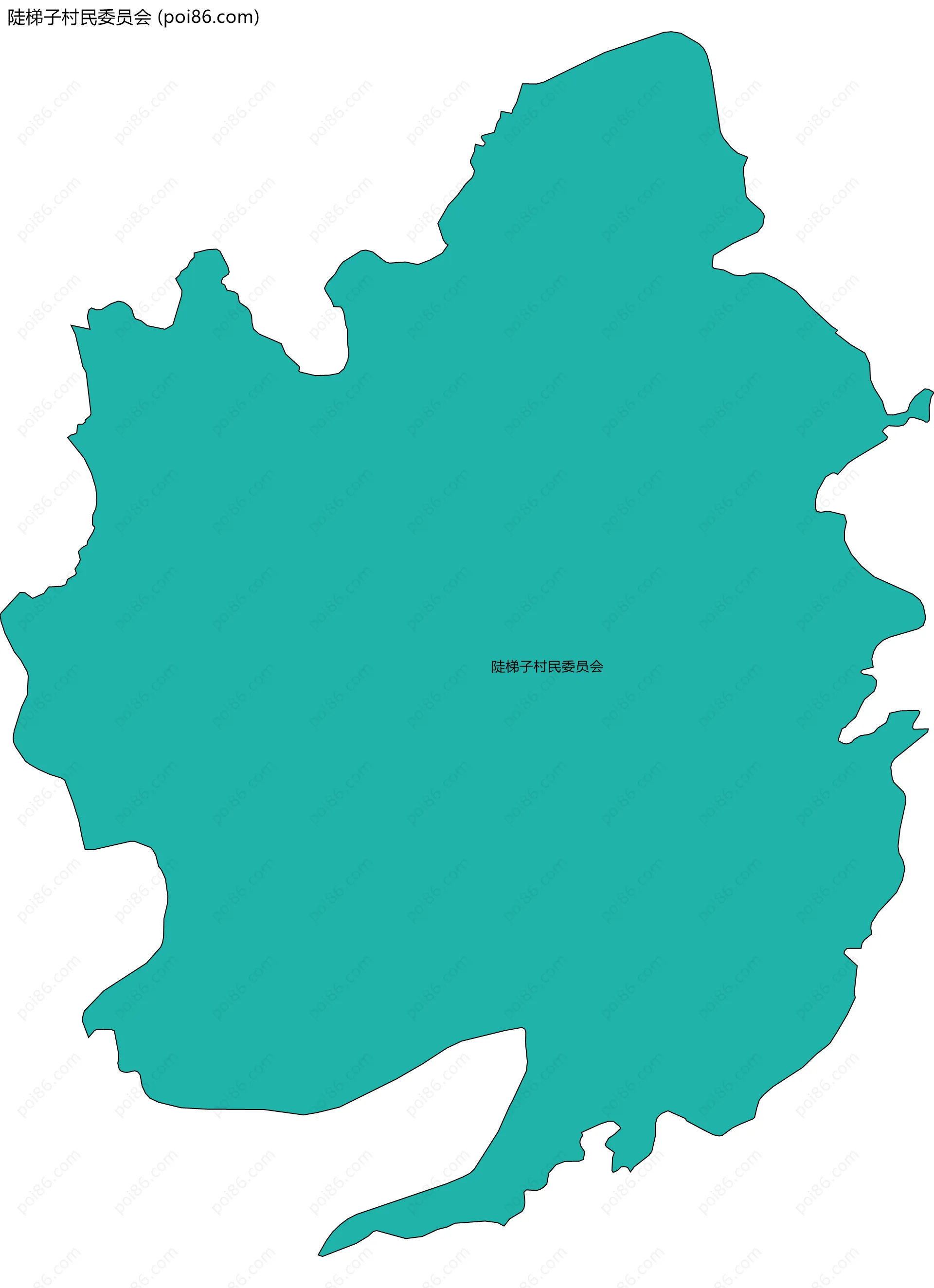 陡梯子村民委员会边界地图