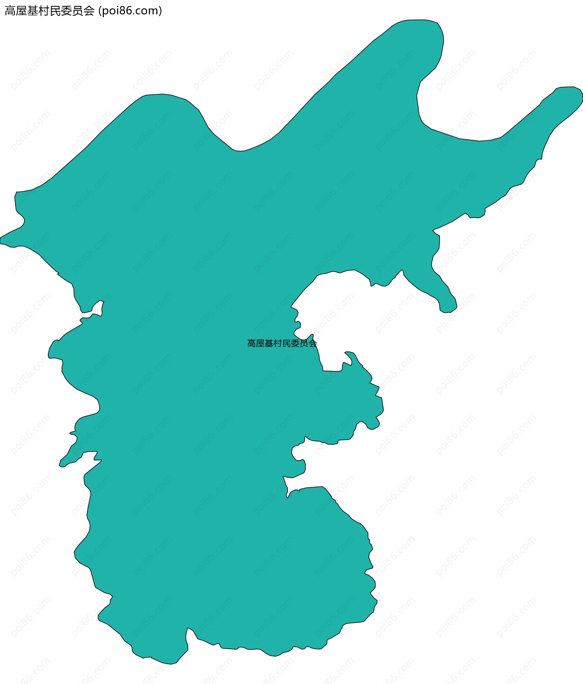 高屋基村民委员会边界地图