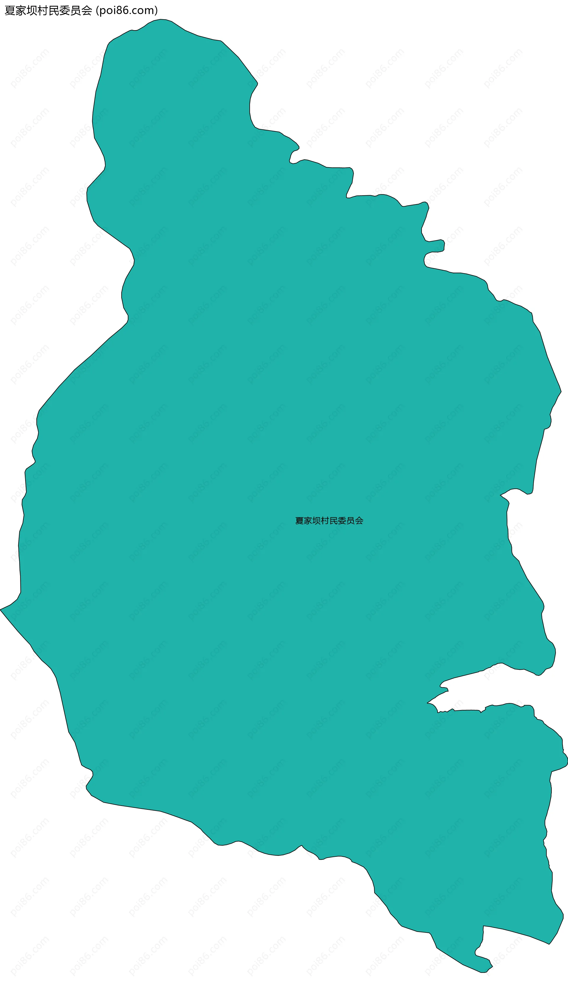 夏家坝村民委员会边界地图