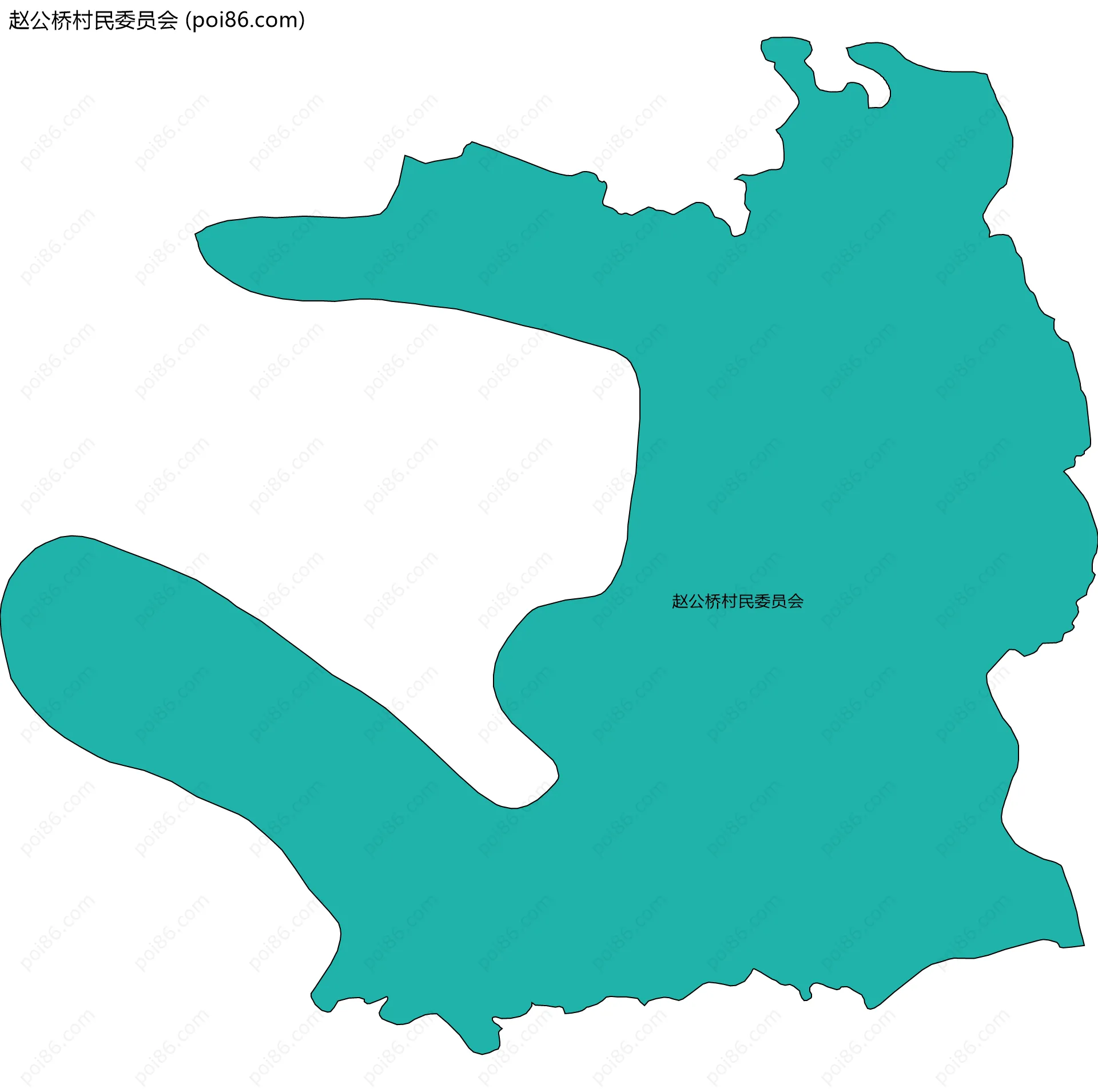 赵公桥村民委员会边界地图
