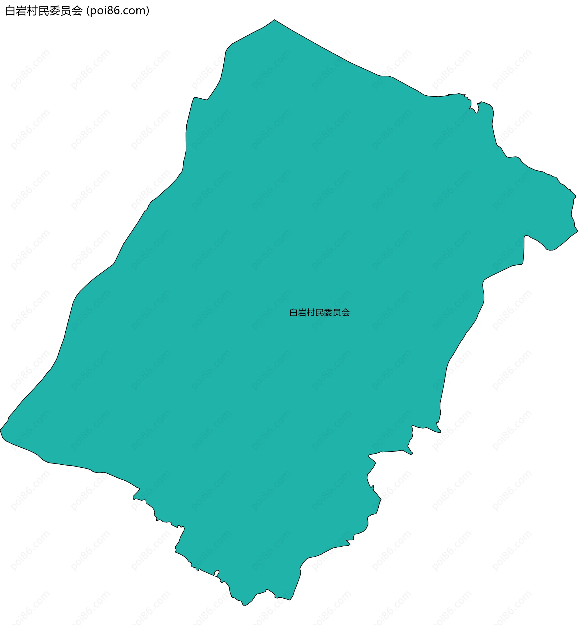 白岩村民委员会边界地图