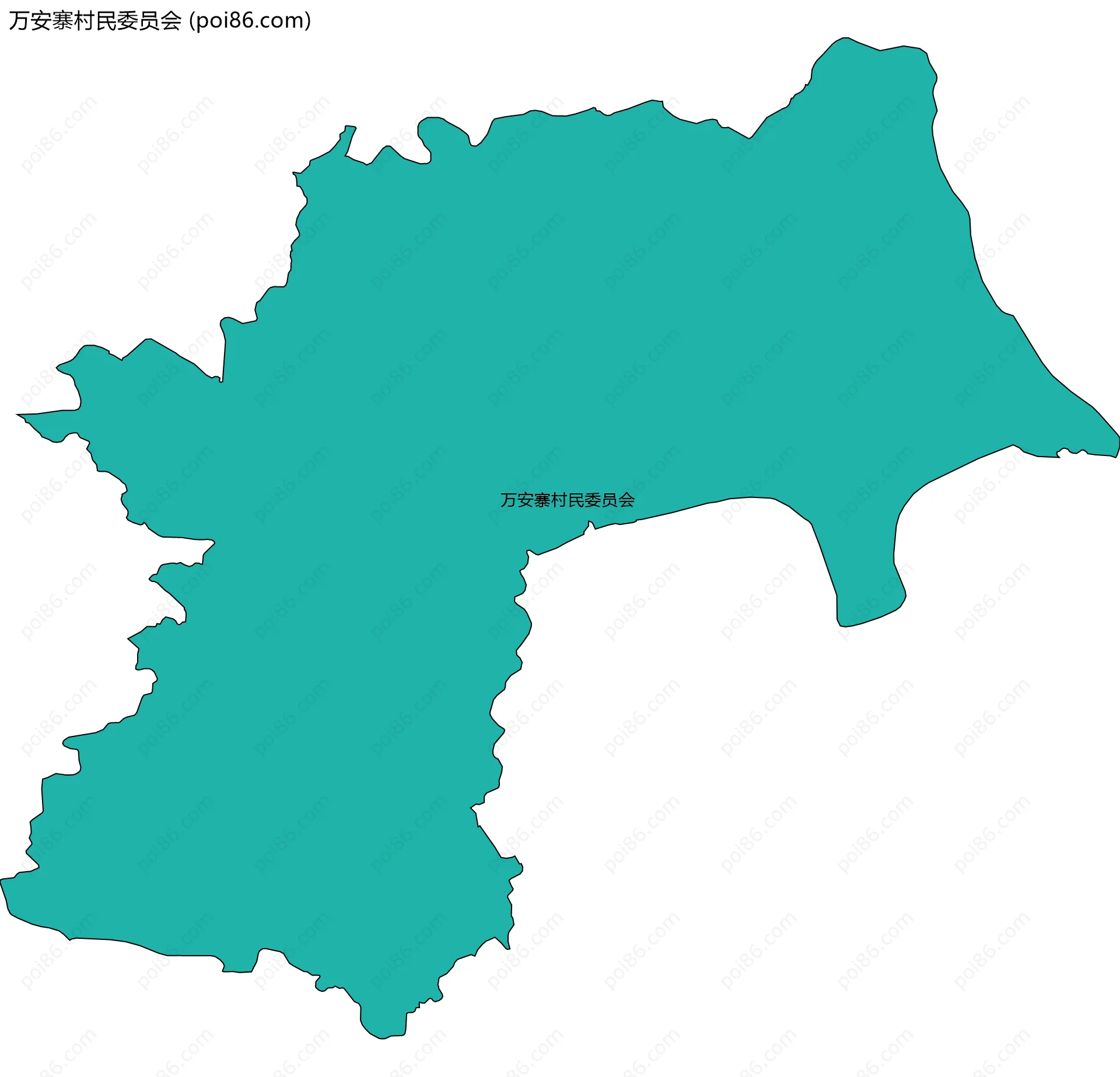 万安寨村民委员会边界地图