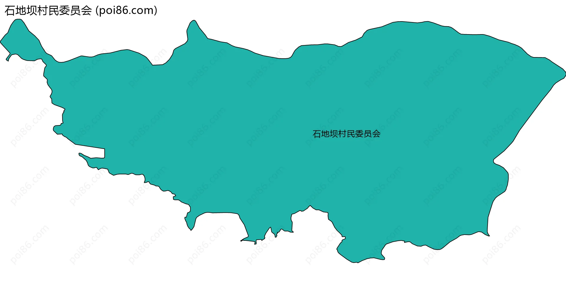 石地坝村民委员会边界地图
