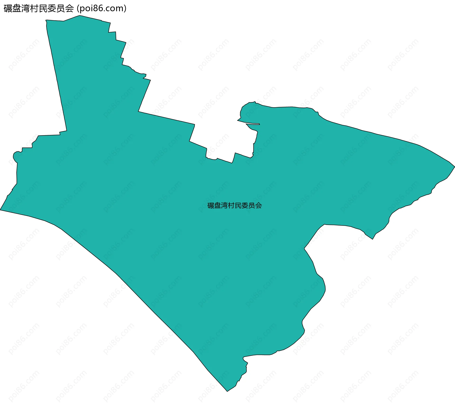 碾盘湾村民委员会边界地图