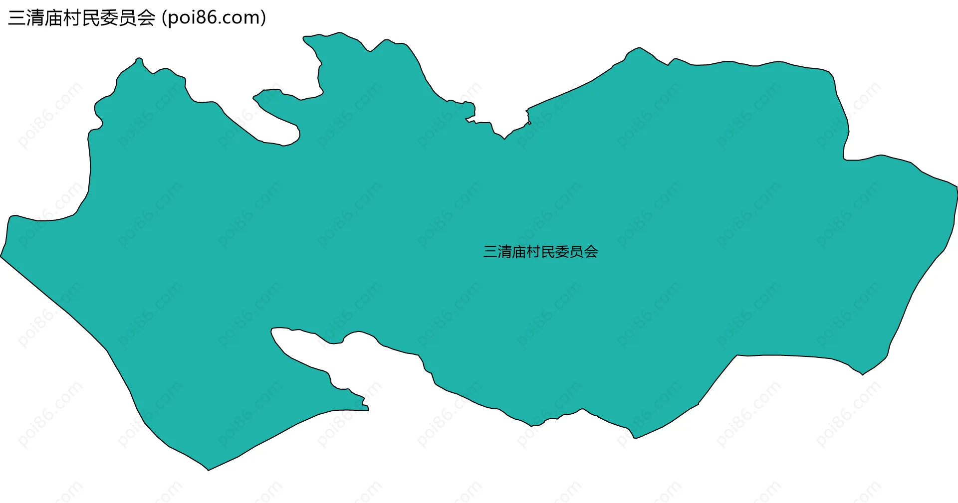 三清庙村民委员会边界地图