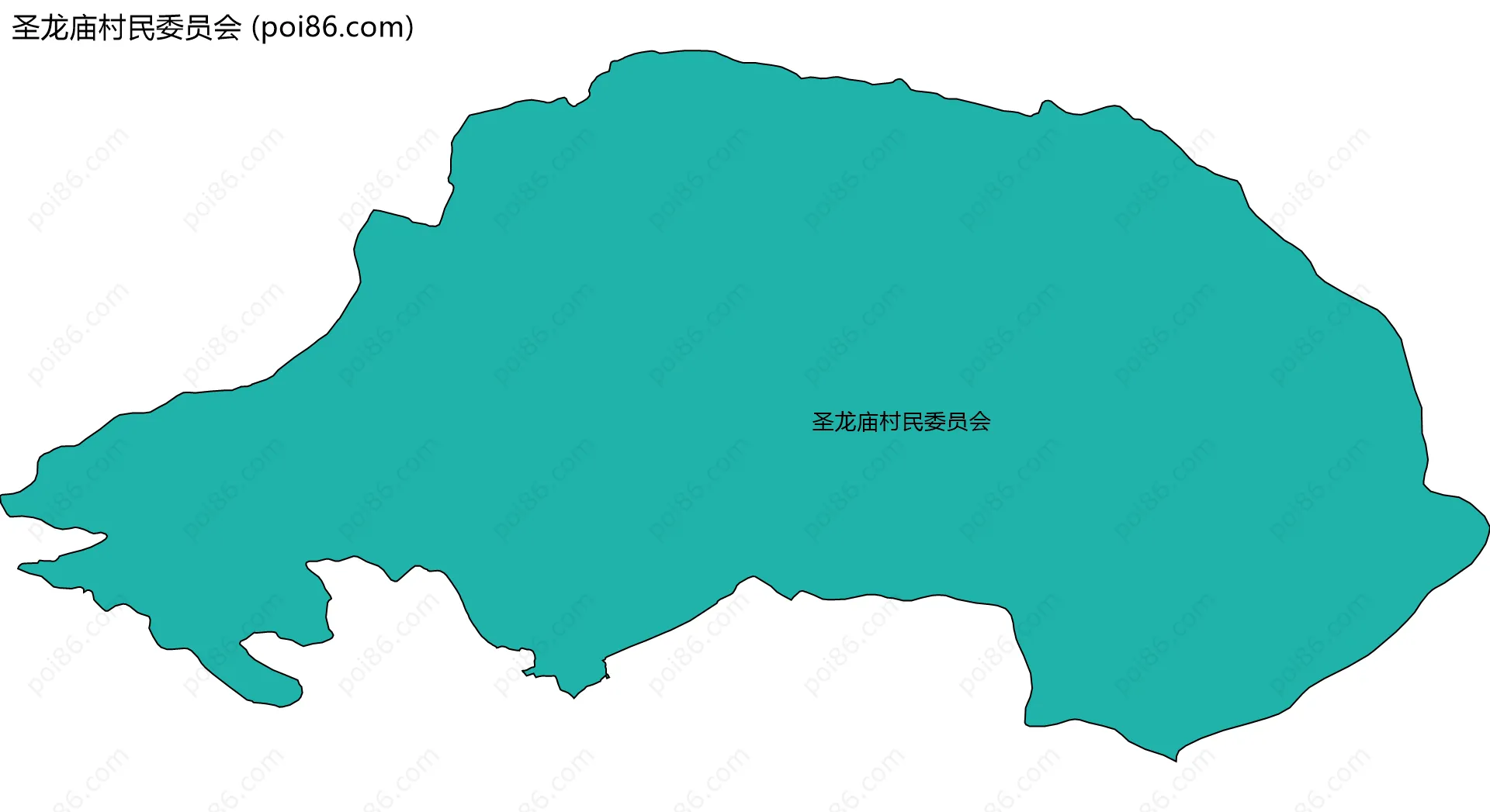 圣龙庙村民委员会边界地图