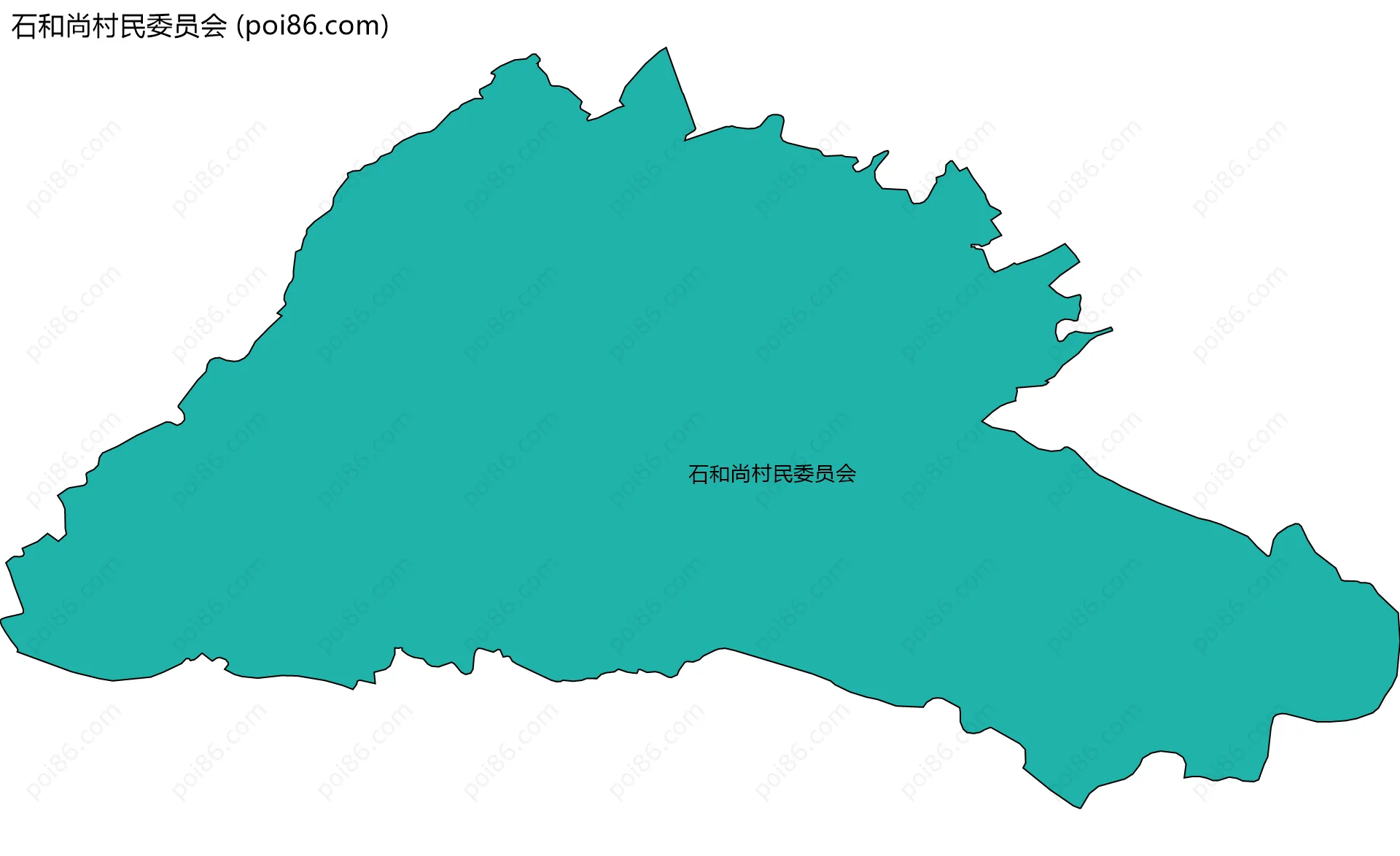 石和尚村民委员会边界地图