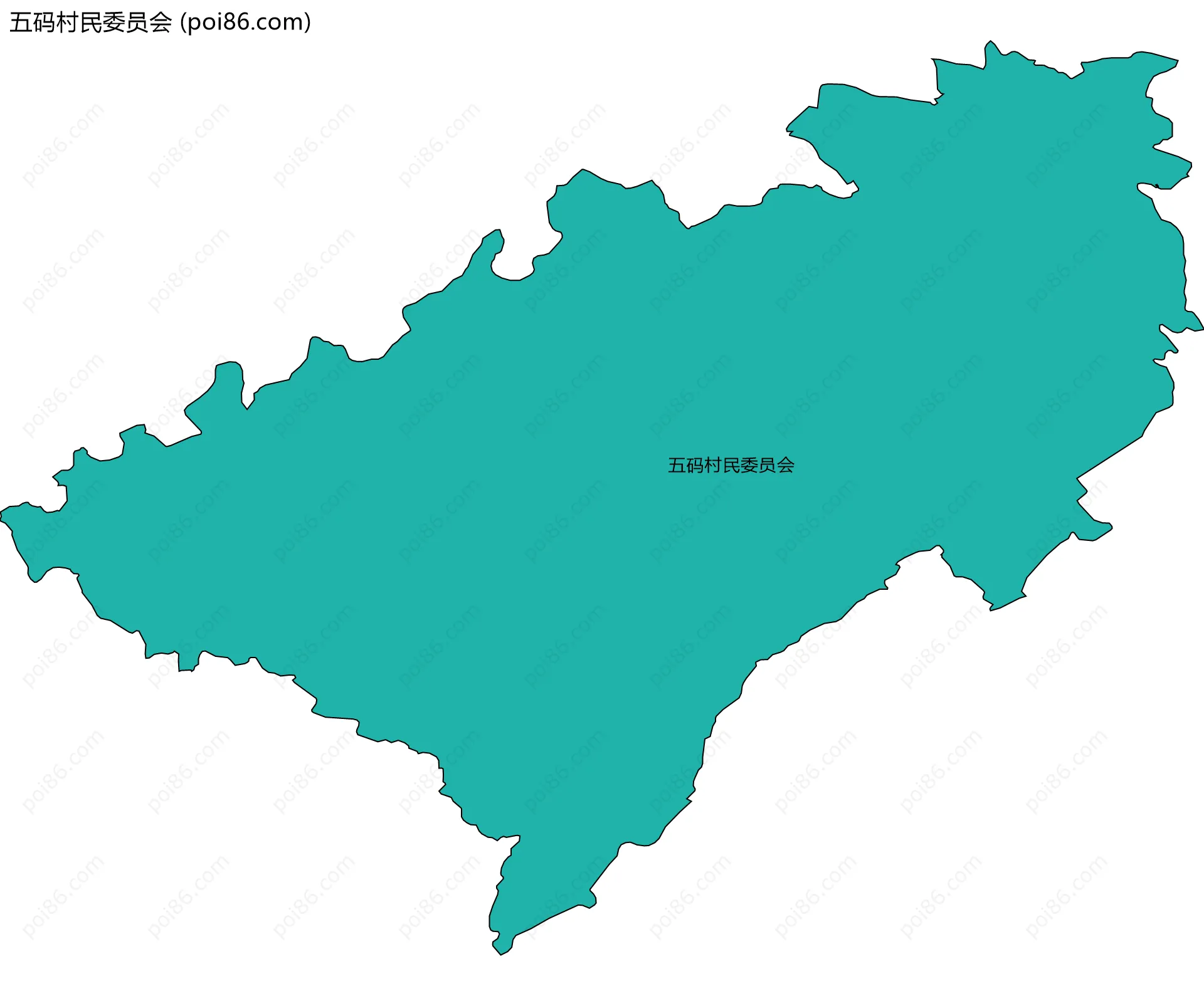 五码村民委员会边界地图