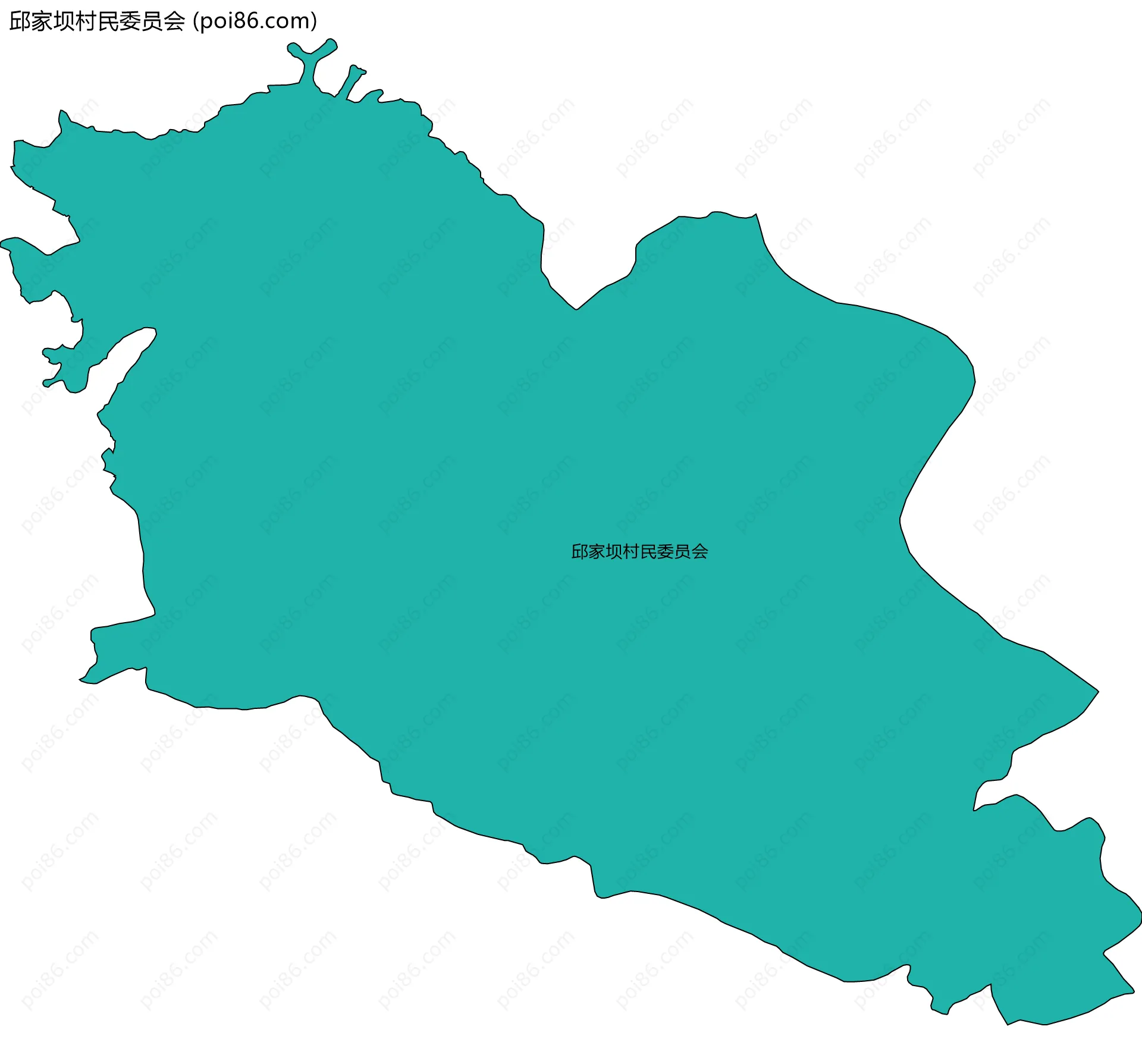 邱家坝村民委员会边界地图