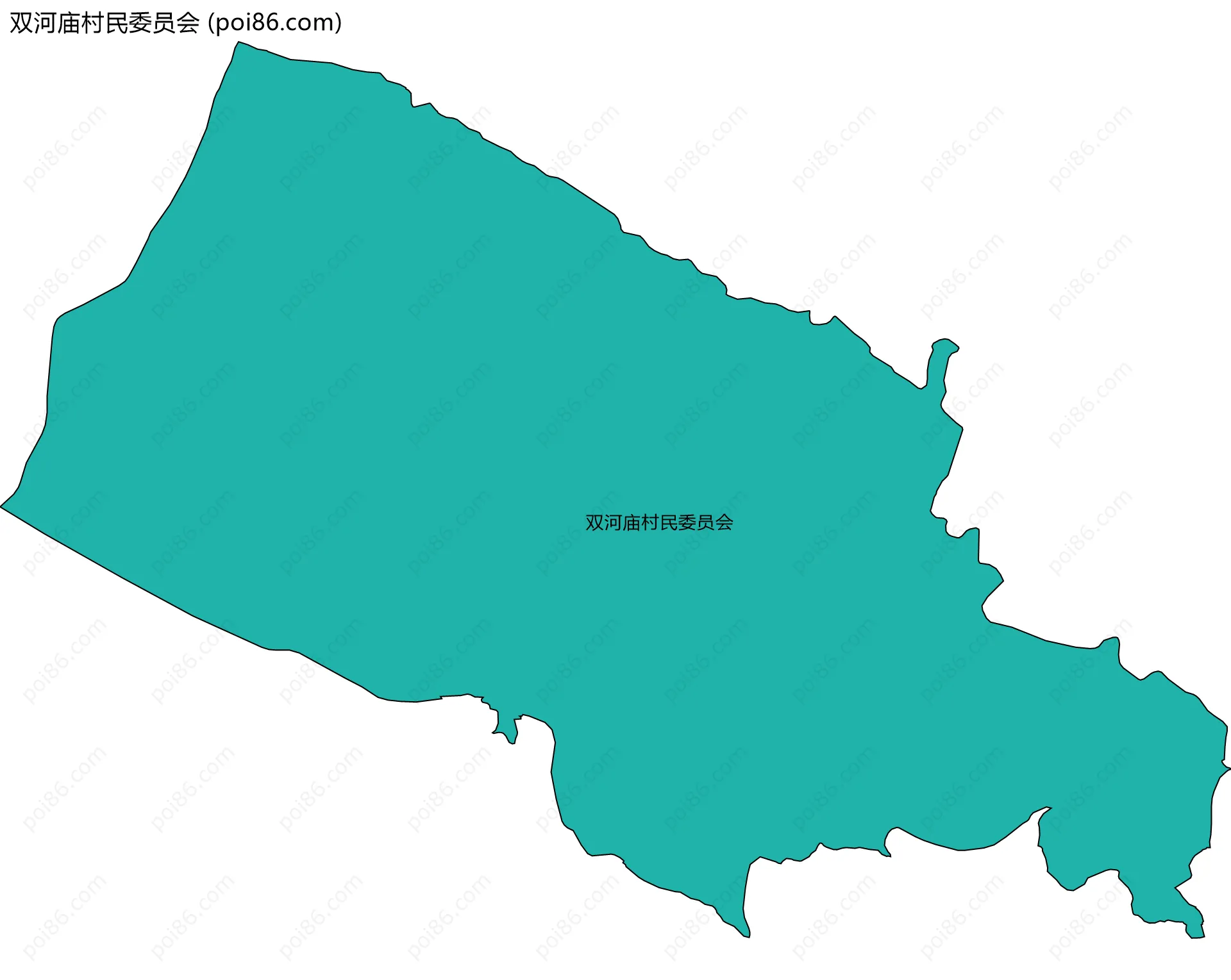 双河庙村民委员会边界地图