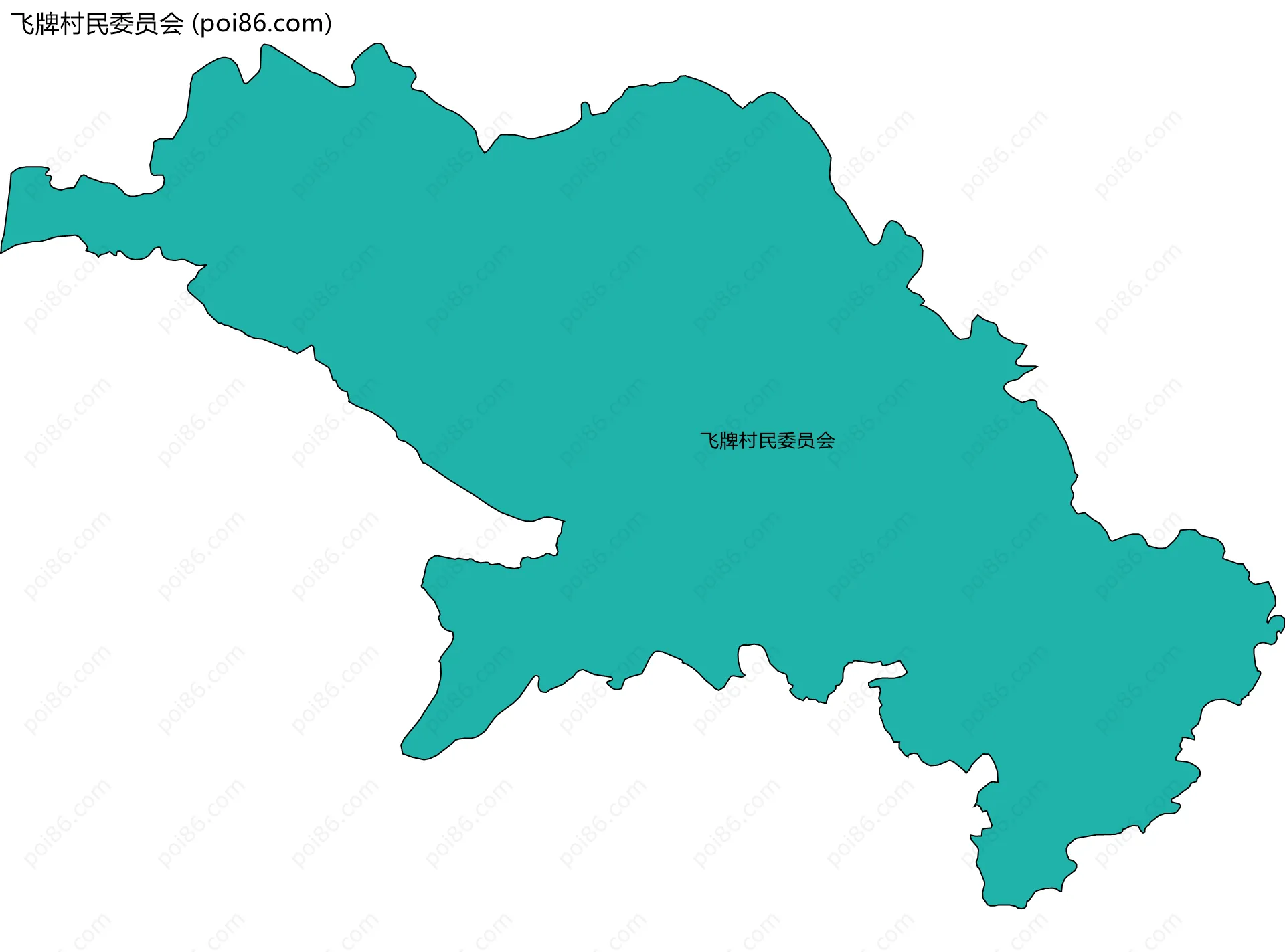 飞牌村民委员会边界地图