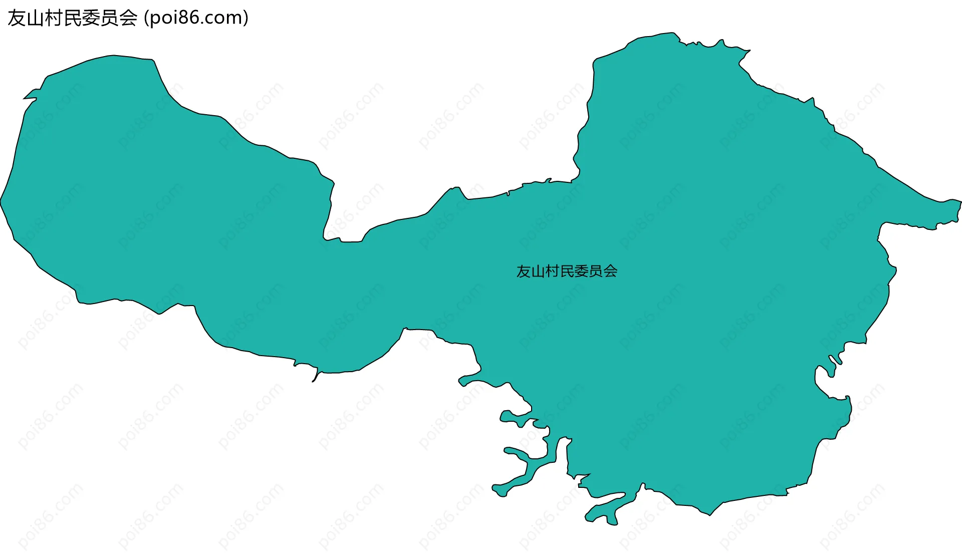 友山村民委员会边界地图