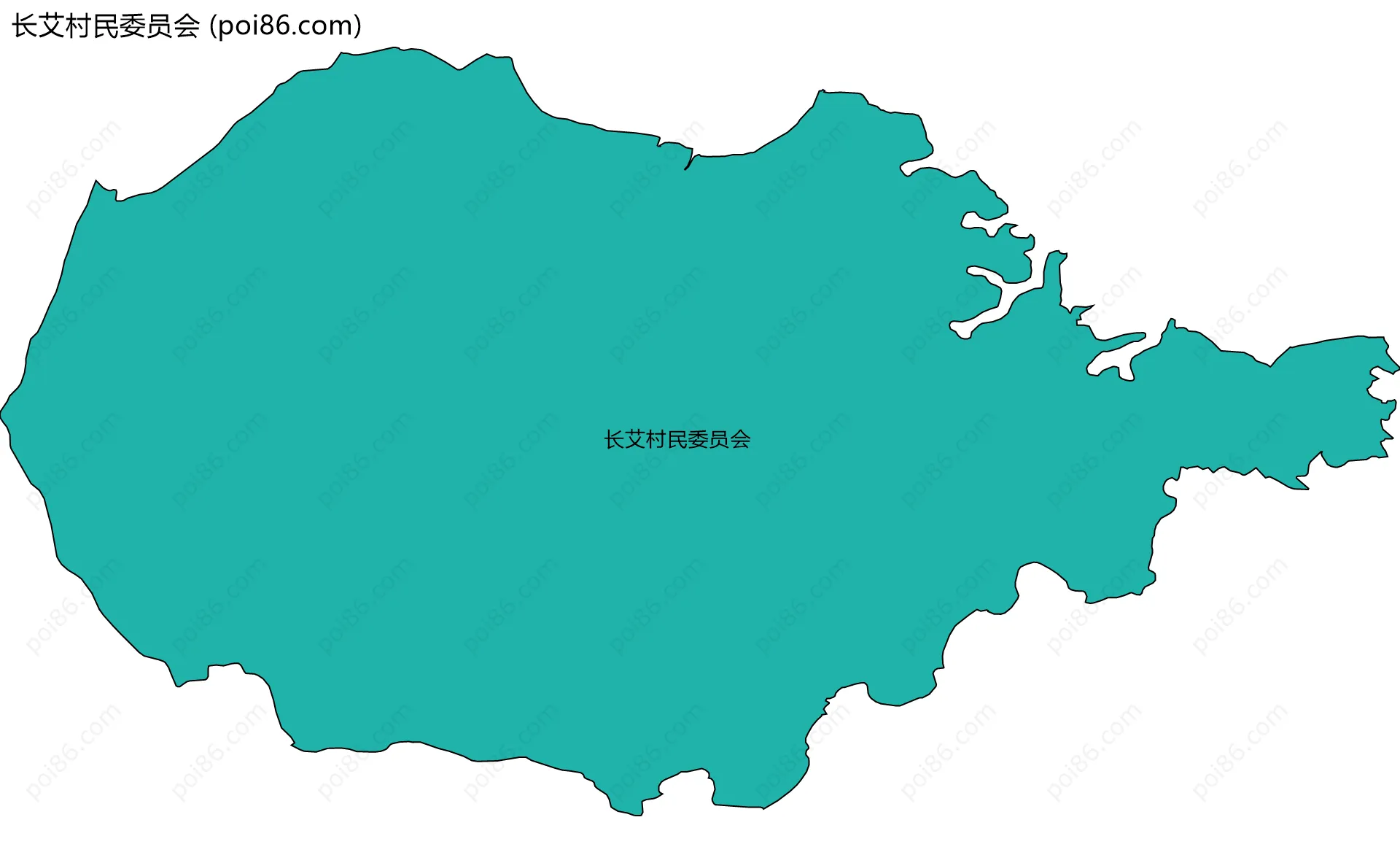 长艾村民委员会边界地图