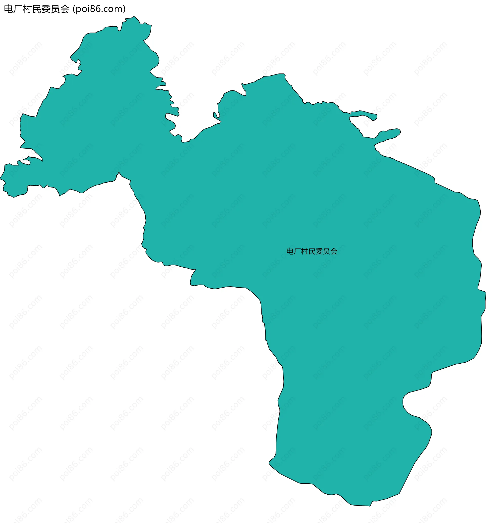 电厂村民委员会边界地图