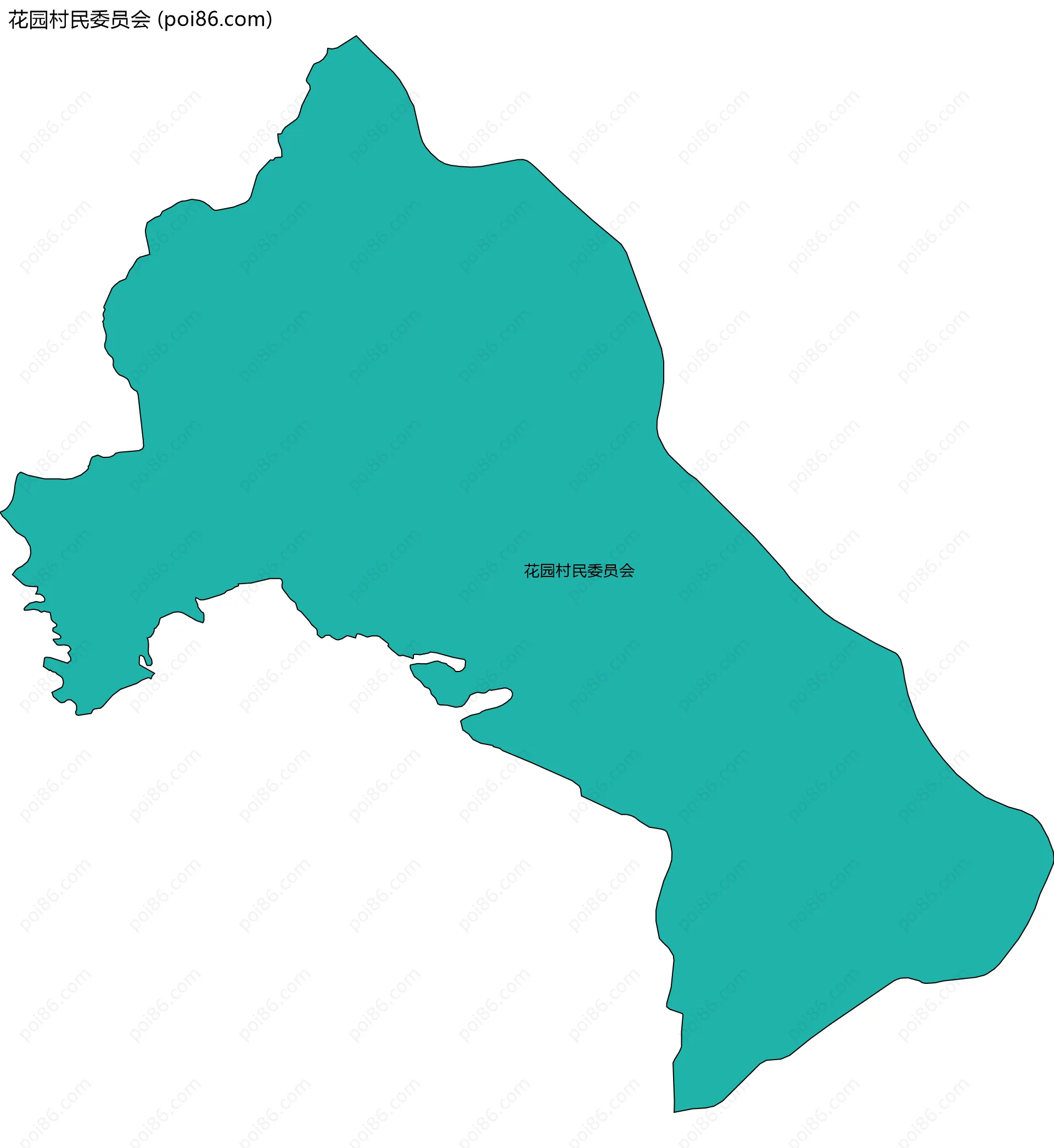 花园村民委员会边界地图