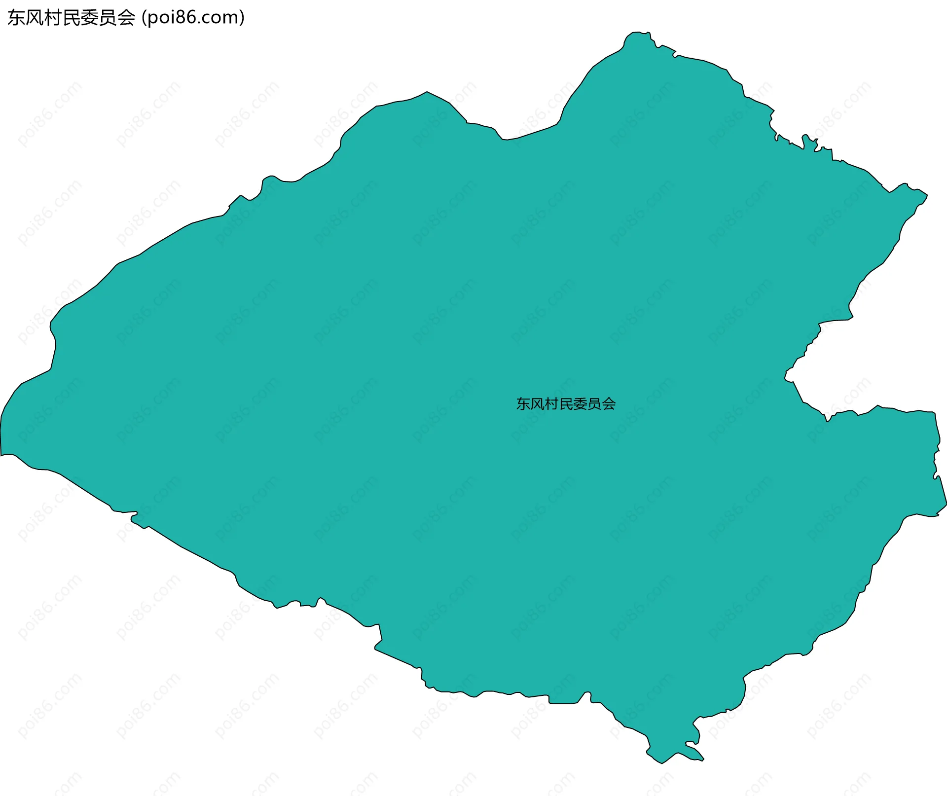 东风村民委员会边界地图