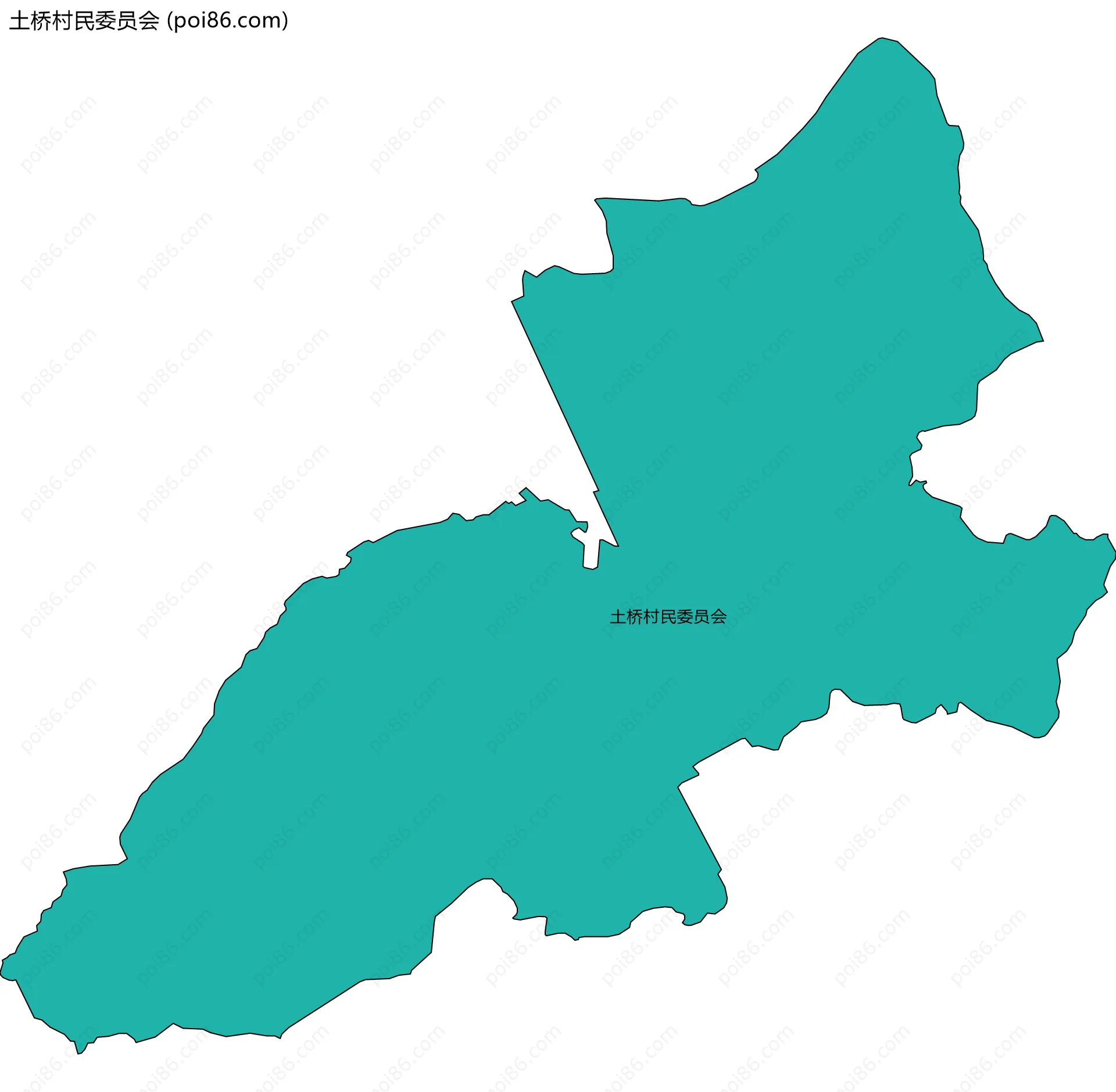 土桥村民委员会边界地图