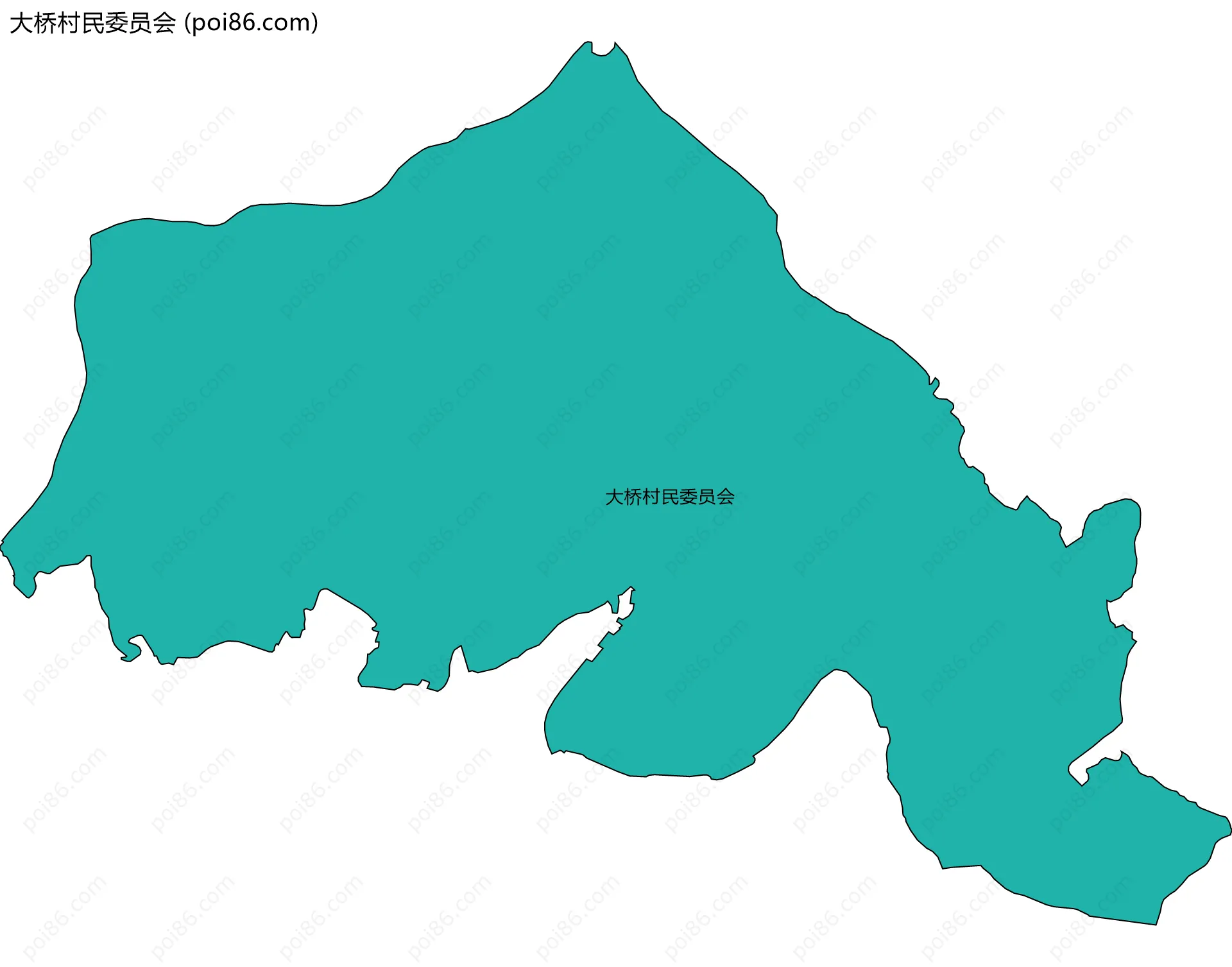 大桥村民委员会边界地图