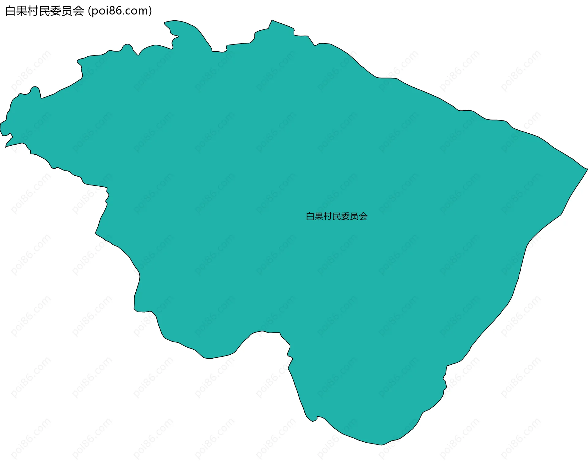 白果村民委员会边界地图