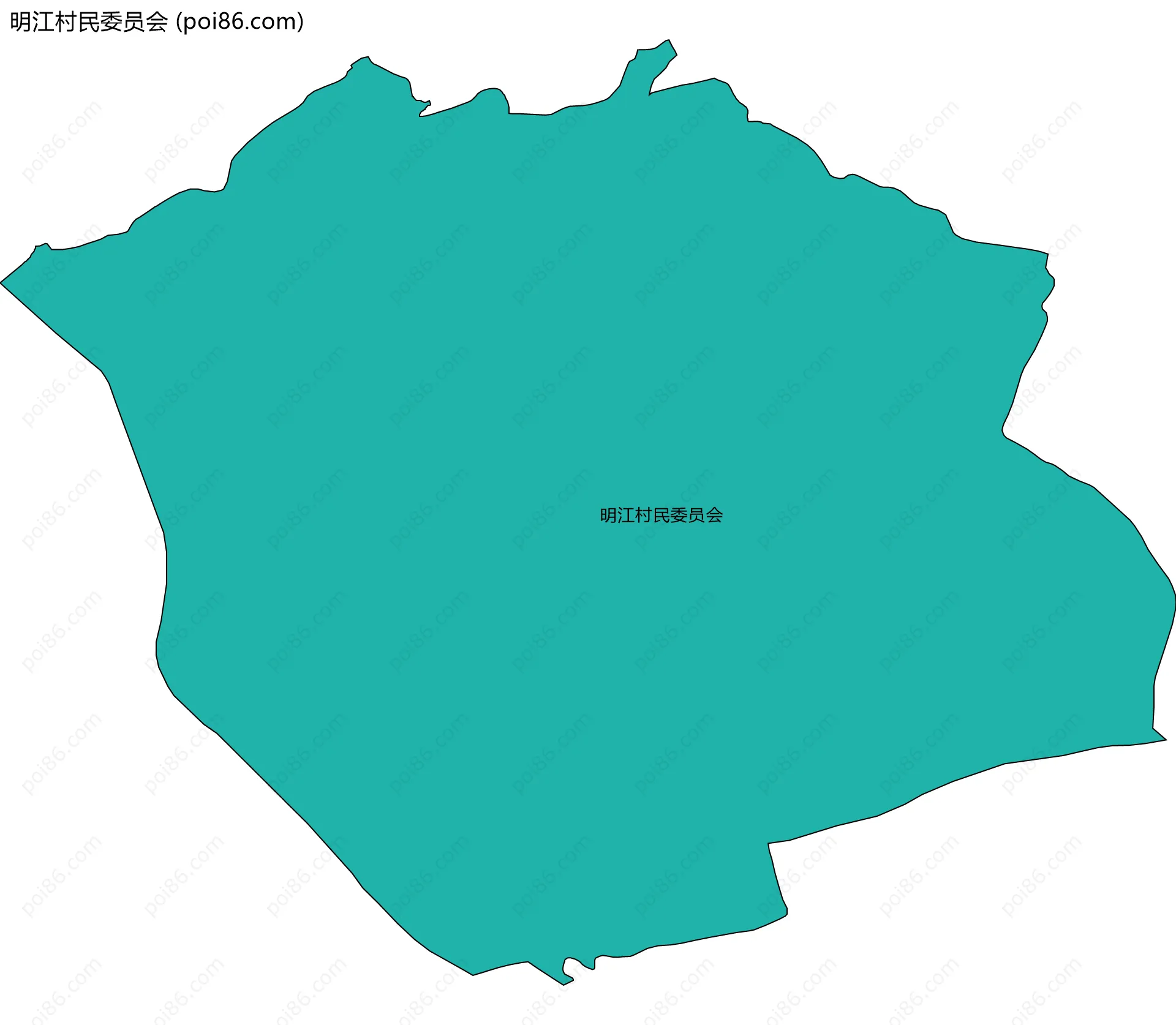 明江村民委员会边界地图