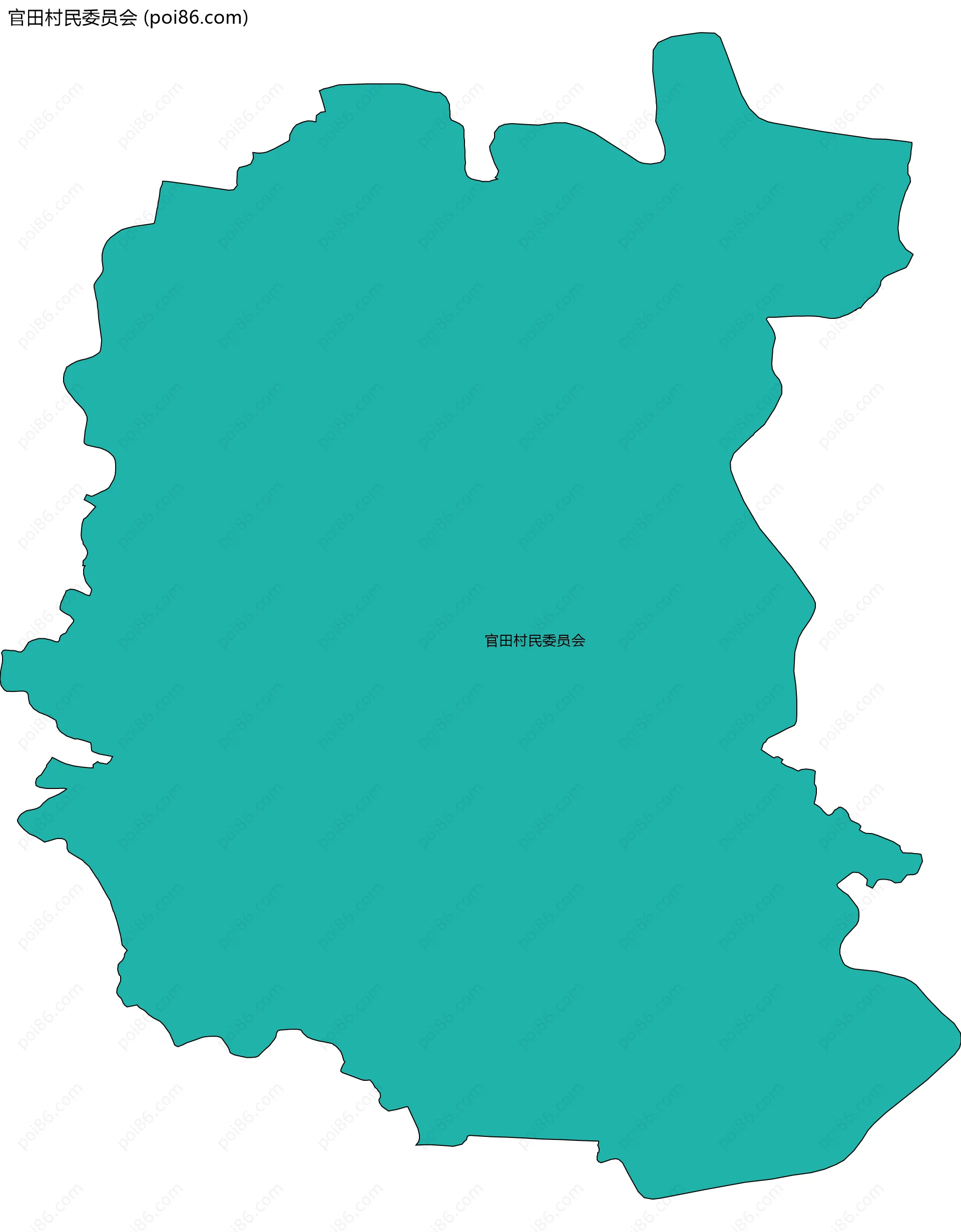 官田村民委员会边界地图