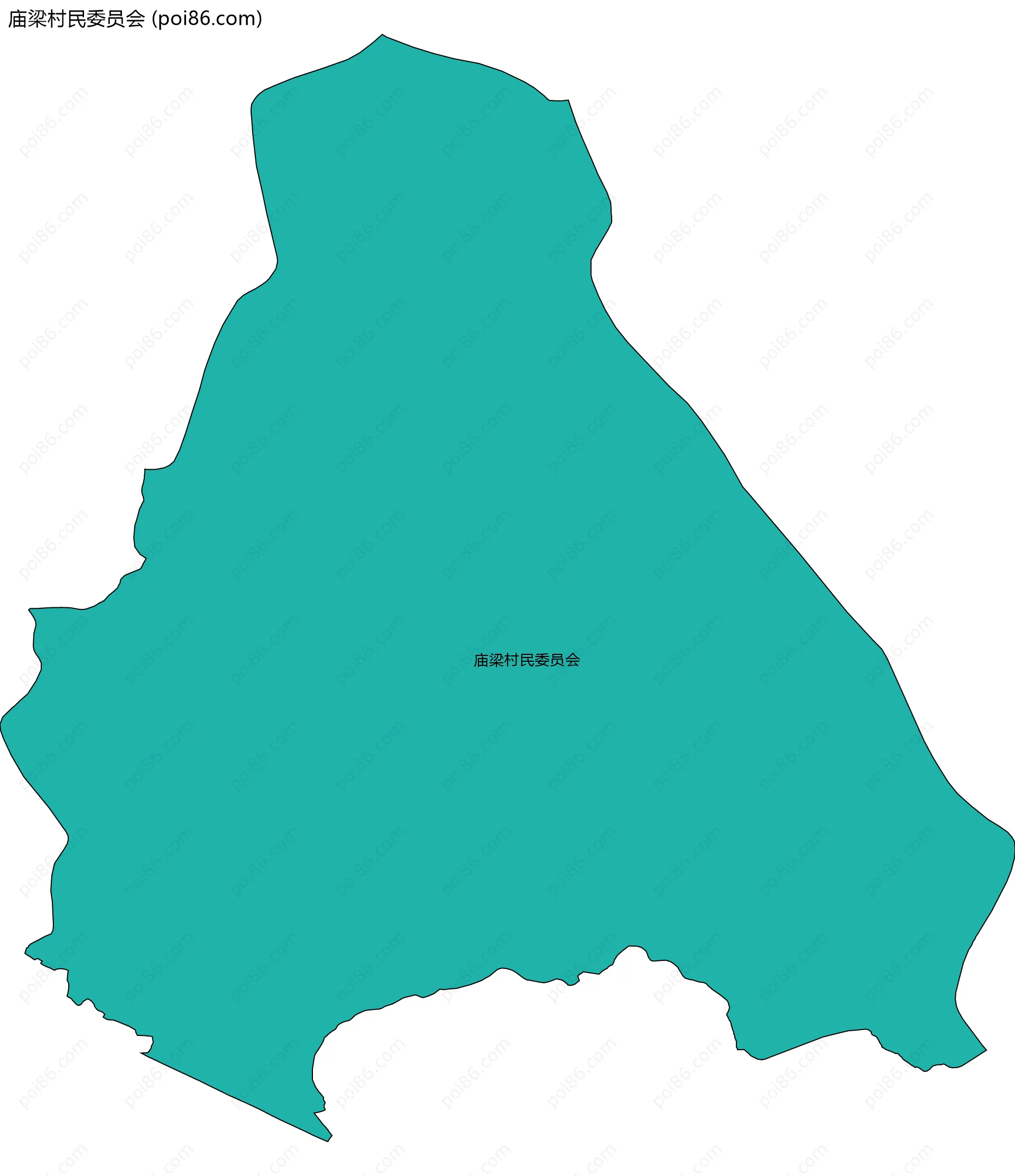 庙梁村民委员会边界地图