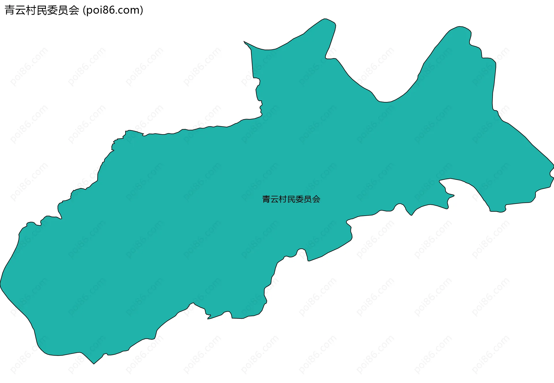 青云村民委员会边界地图