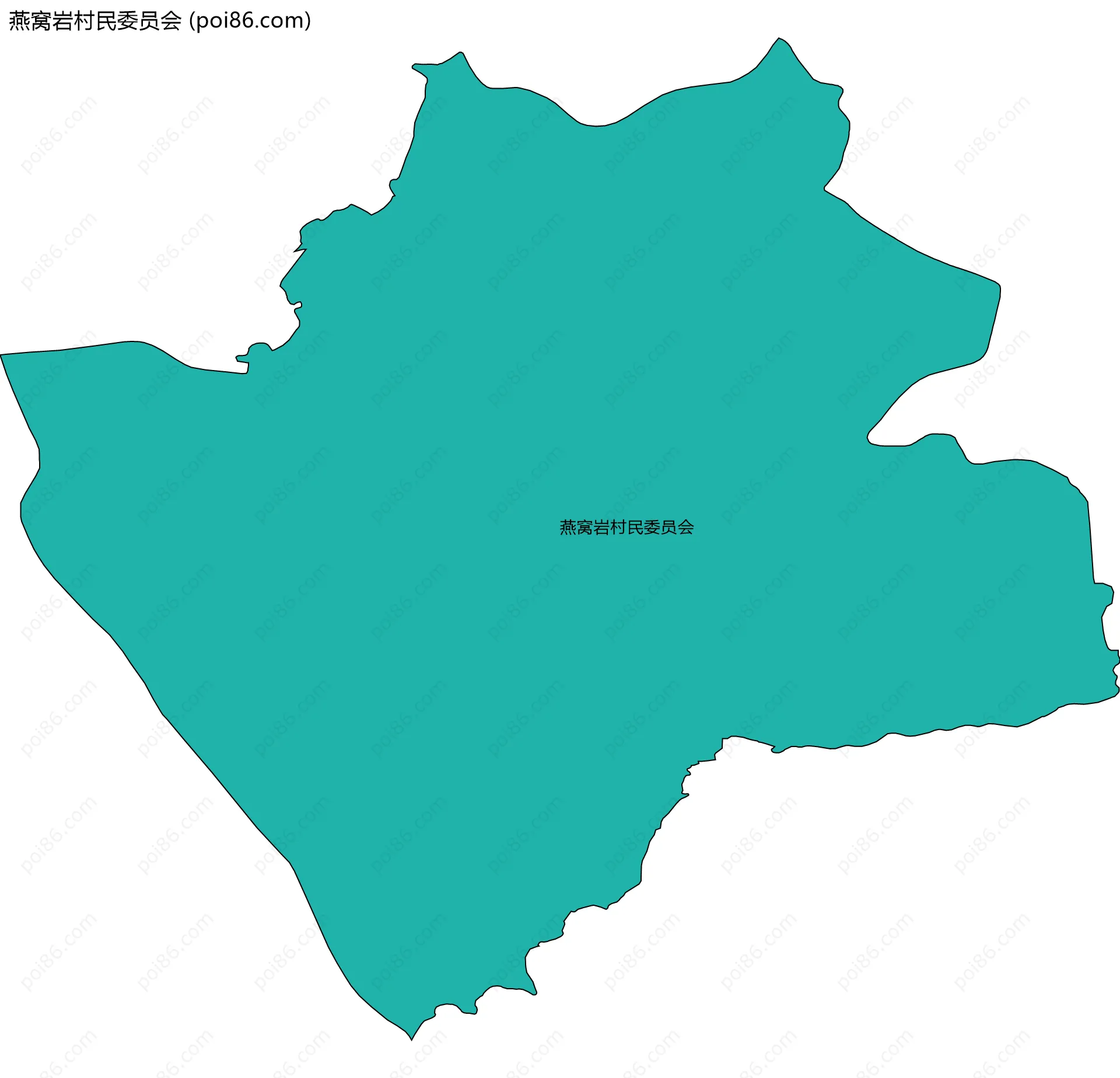 燕窝岩村民委员会边界地图