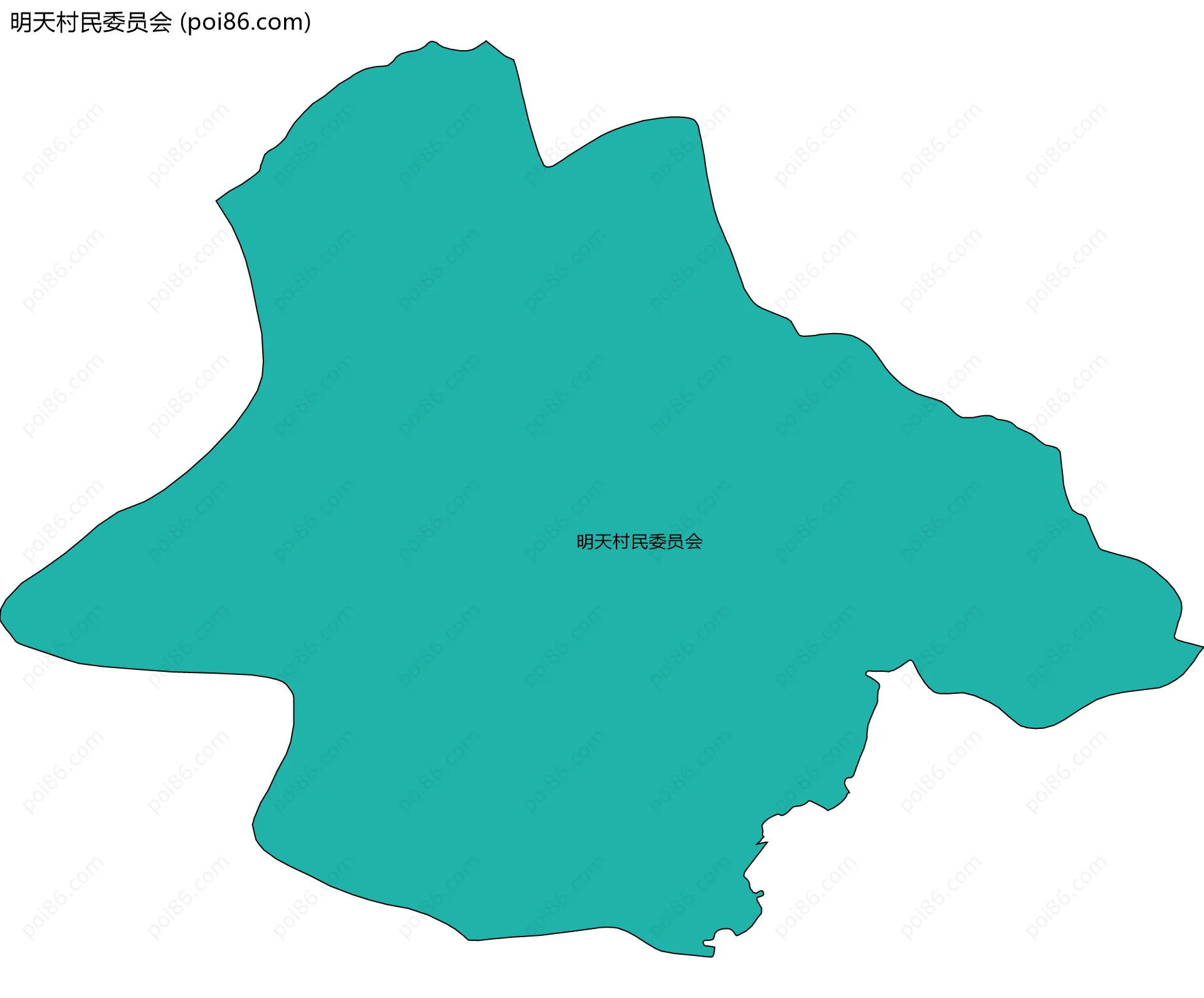 明天村民委员会边界地图