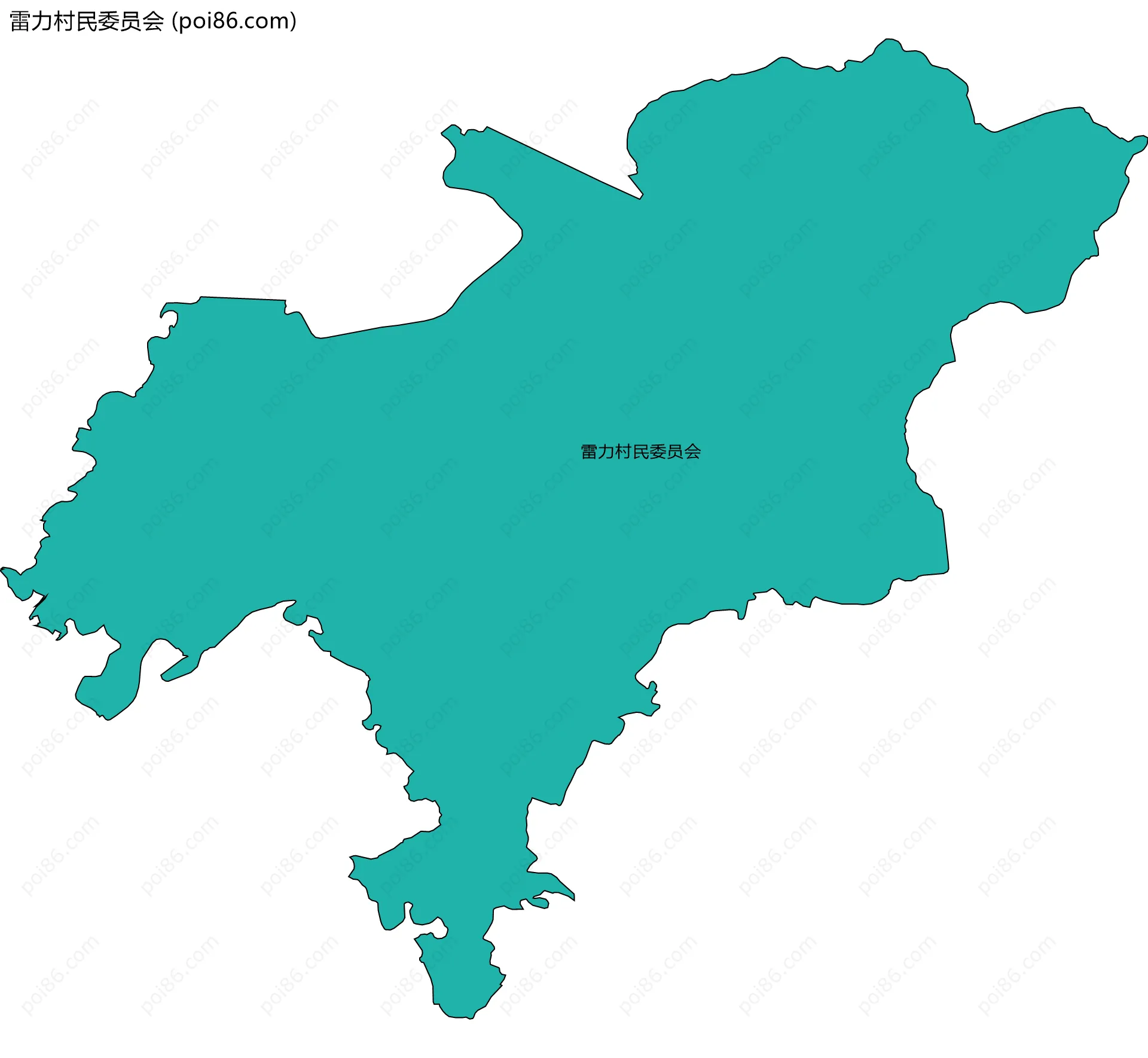 雷力村民委员会边界地图