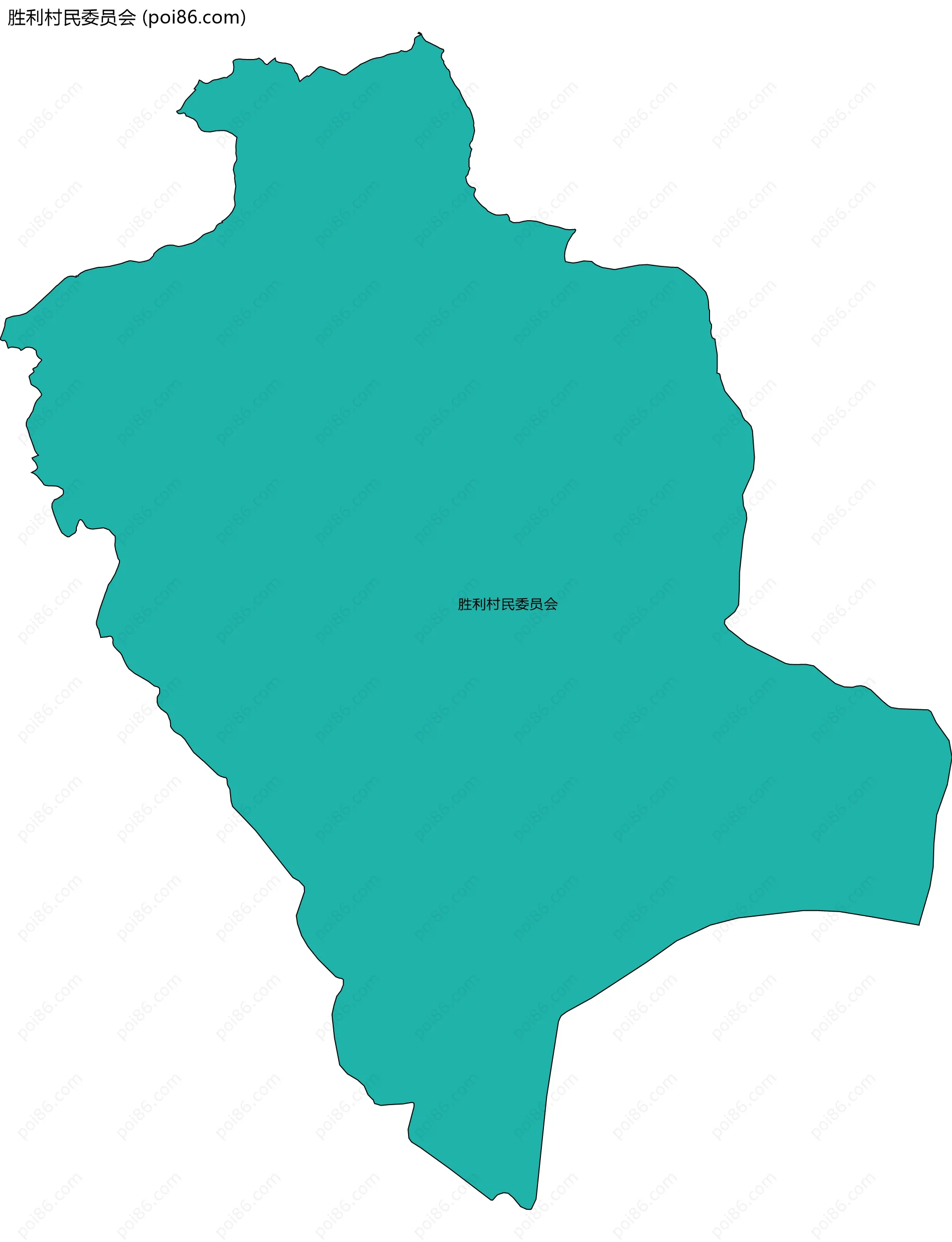 胜利村民委员会边界地图