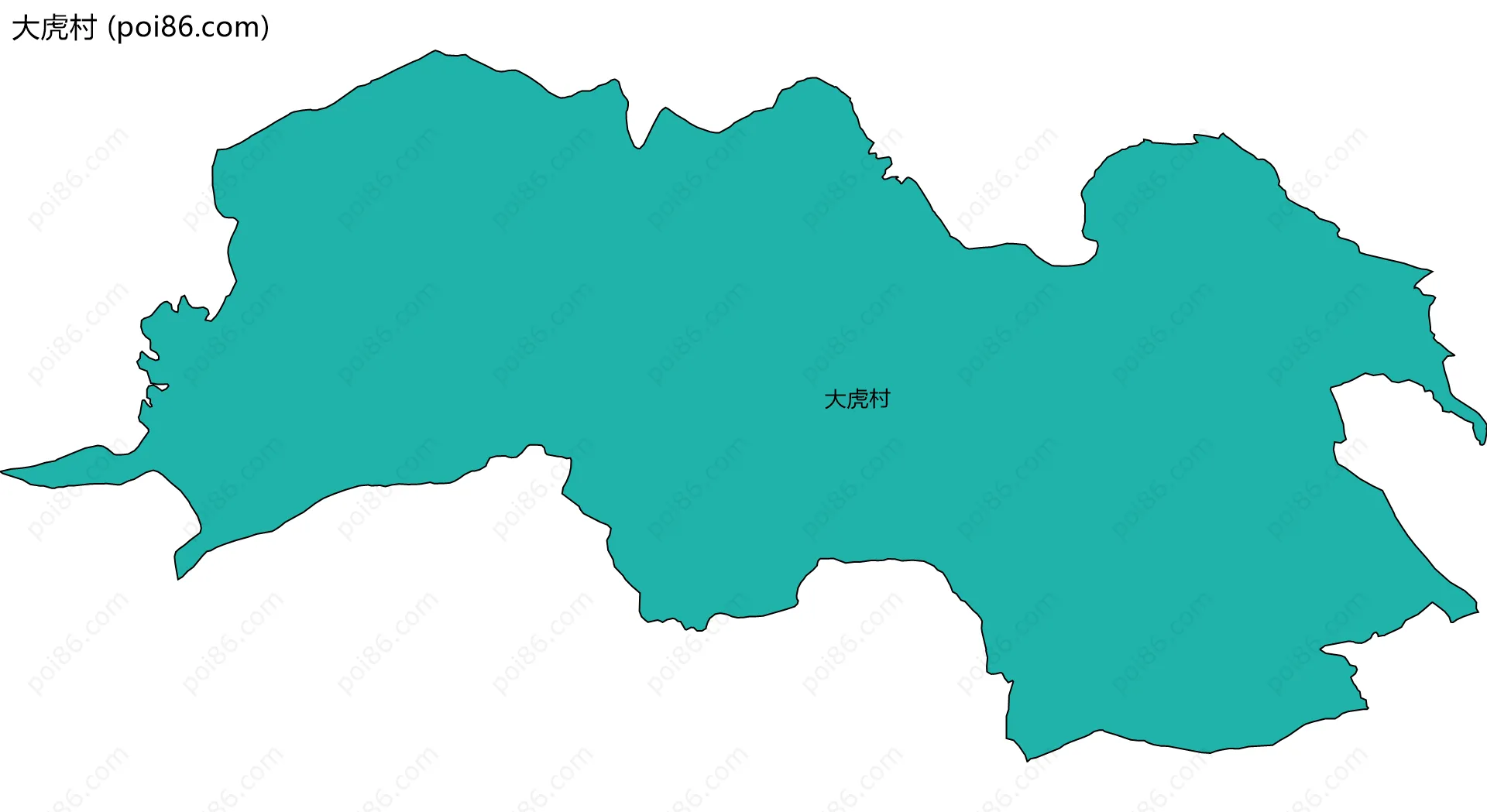 大虎村边界地图