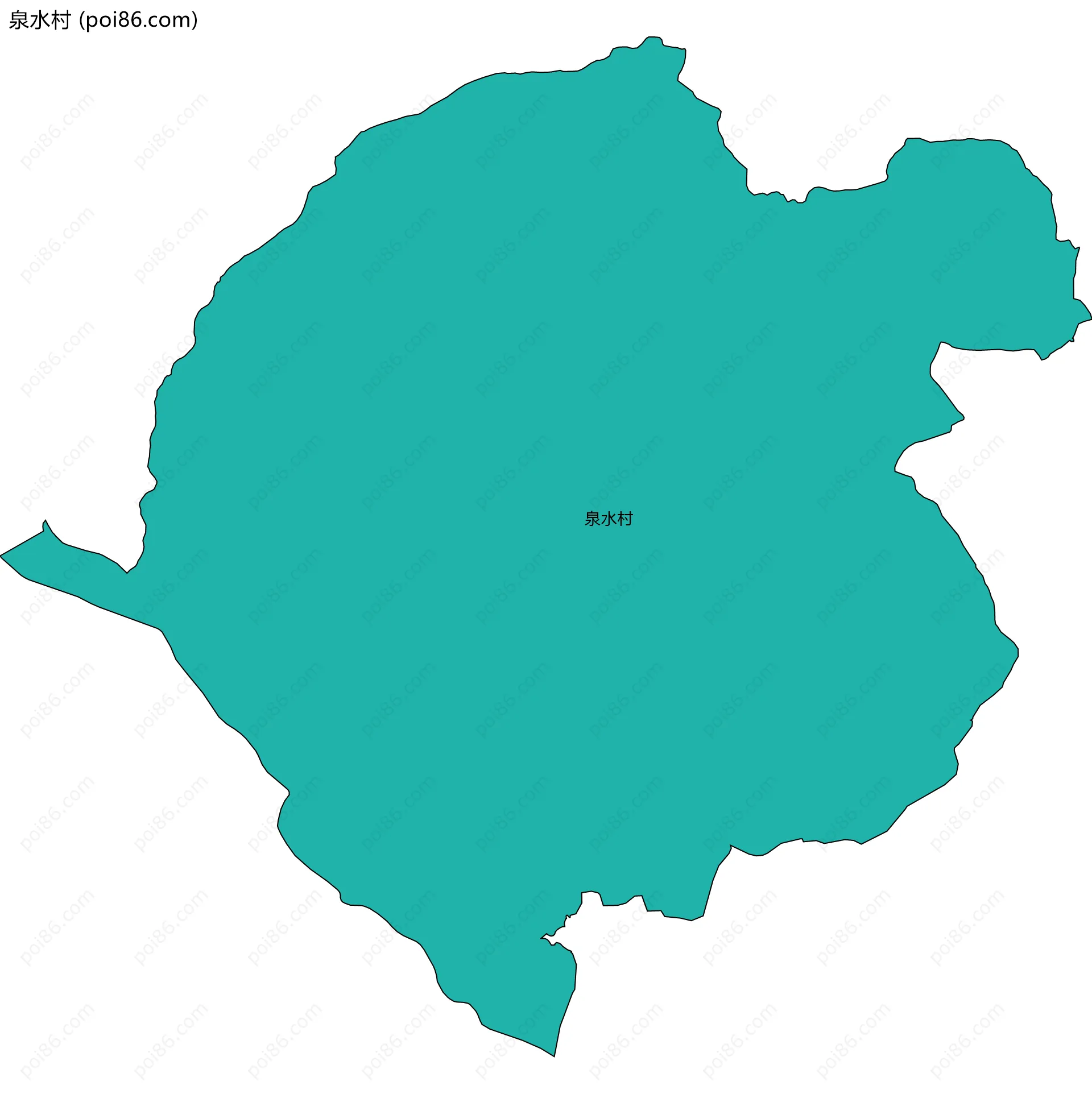 泉水村边界地图