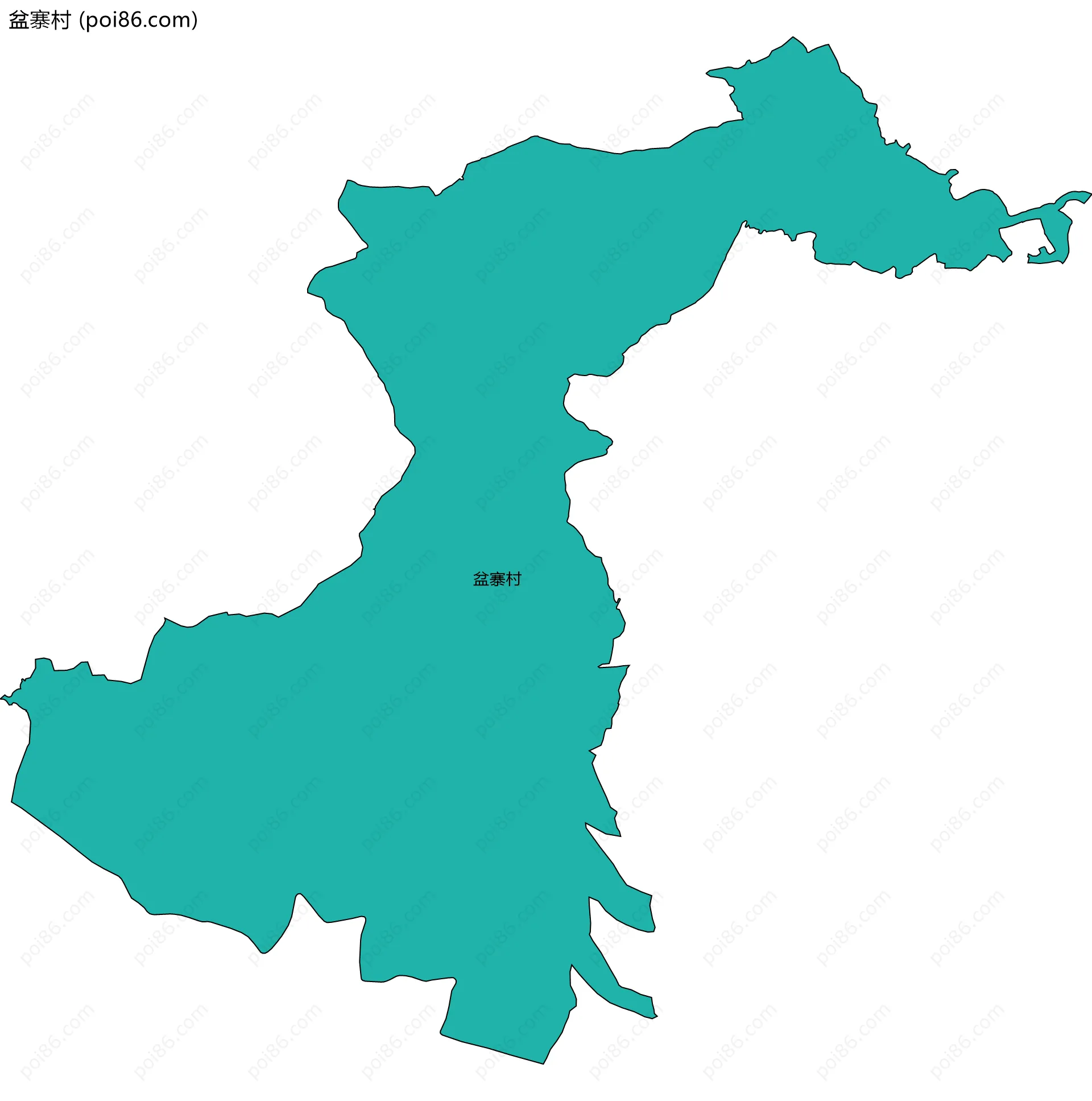 盆寨村边界地图