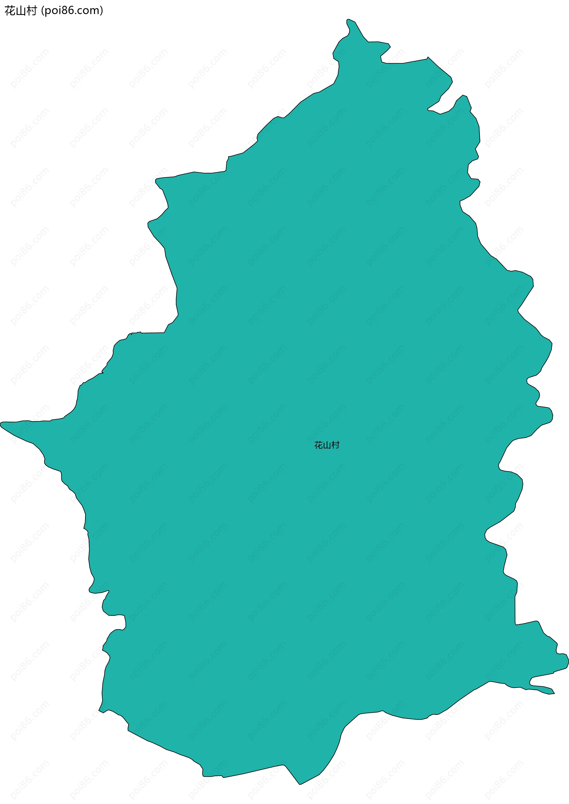 花山村边界地图