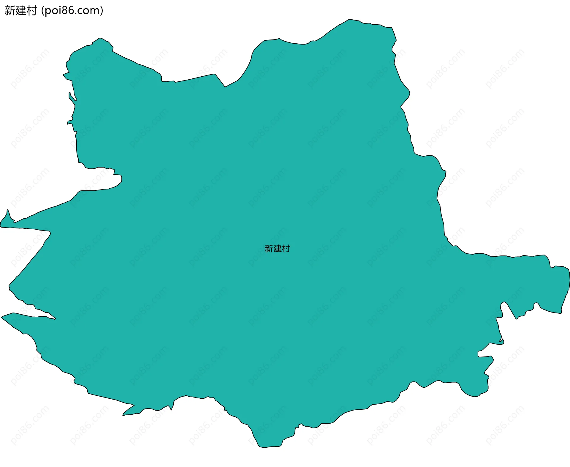 新建村边界地图