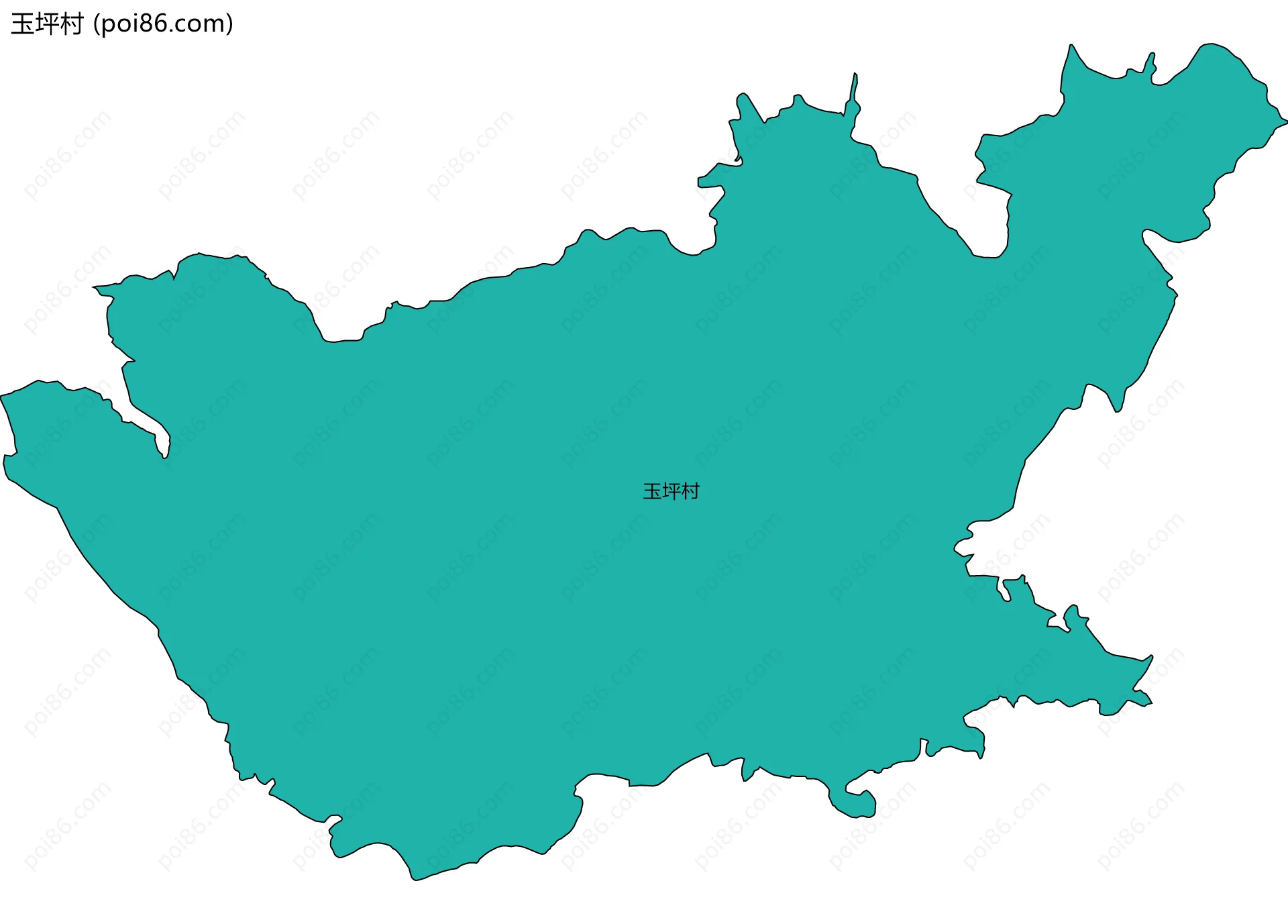 玉坪村边界地图