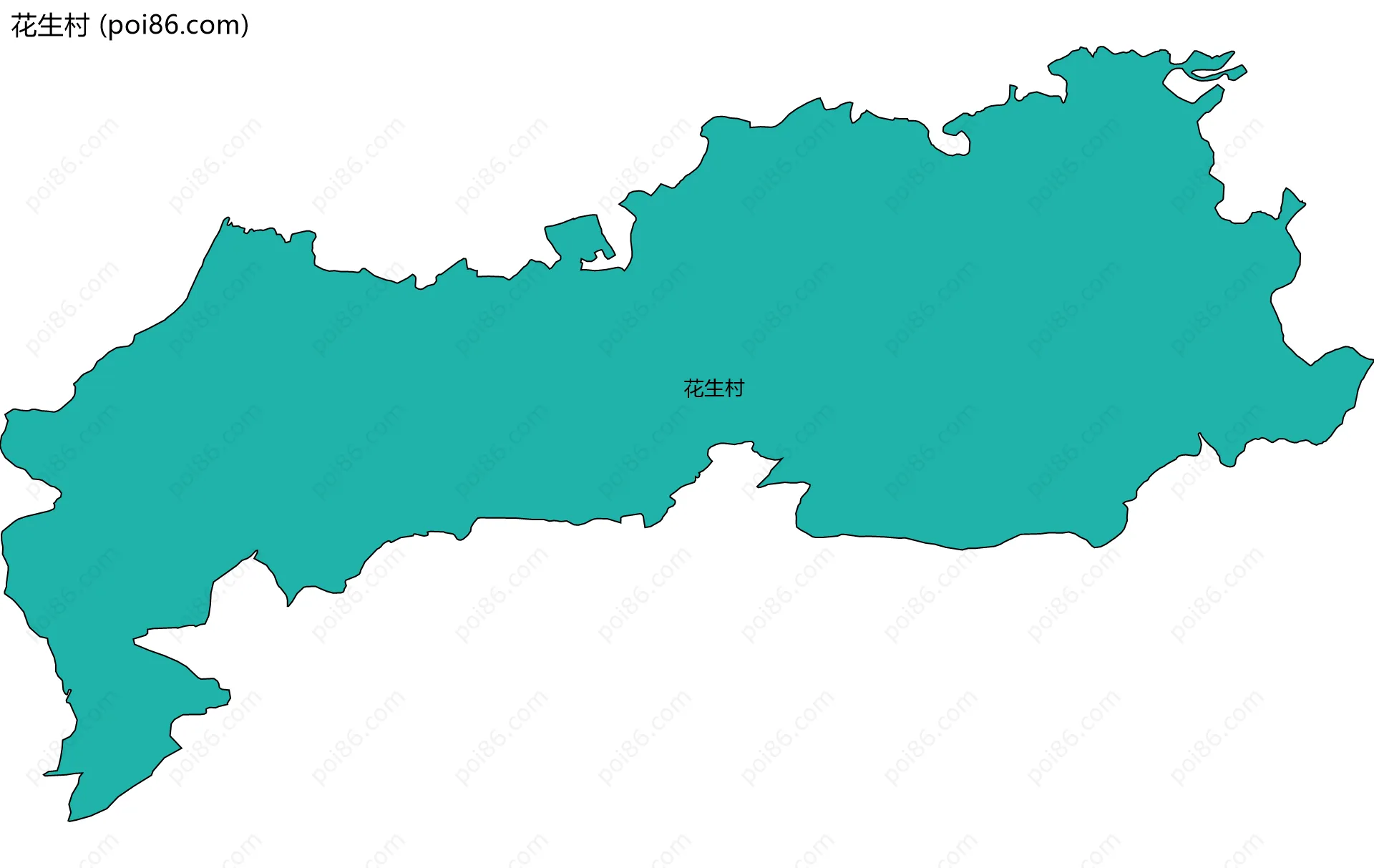花生村边界地图