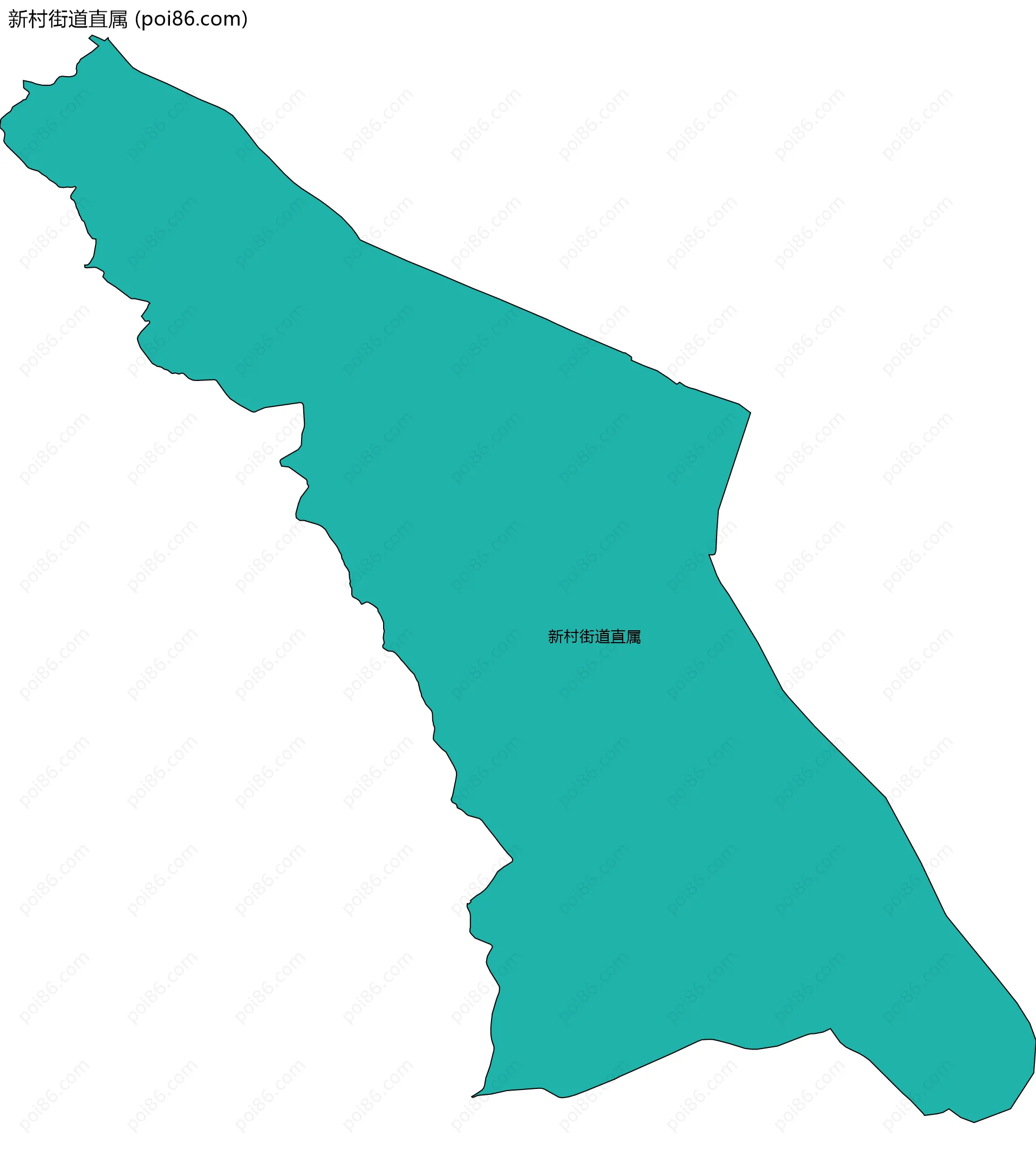 新村街道直属边界地图