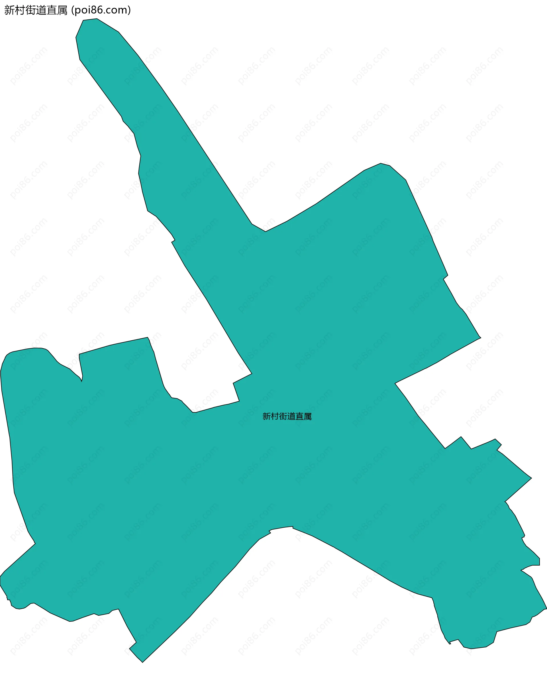 新村街道直属边界地图