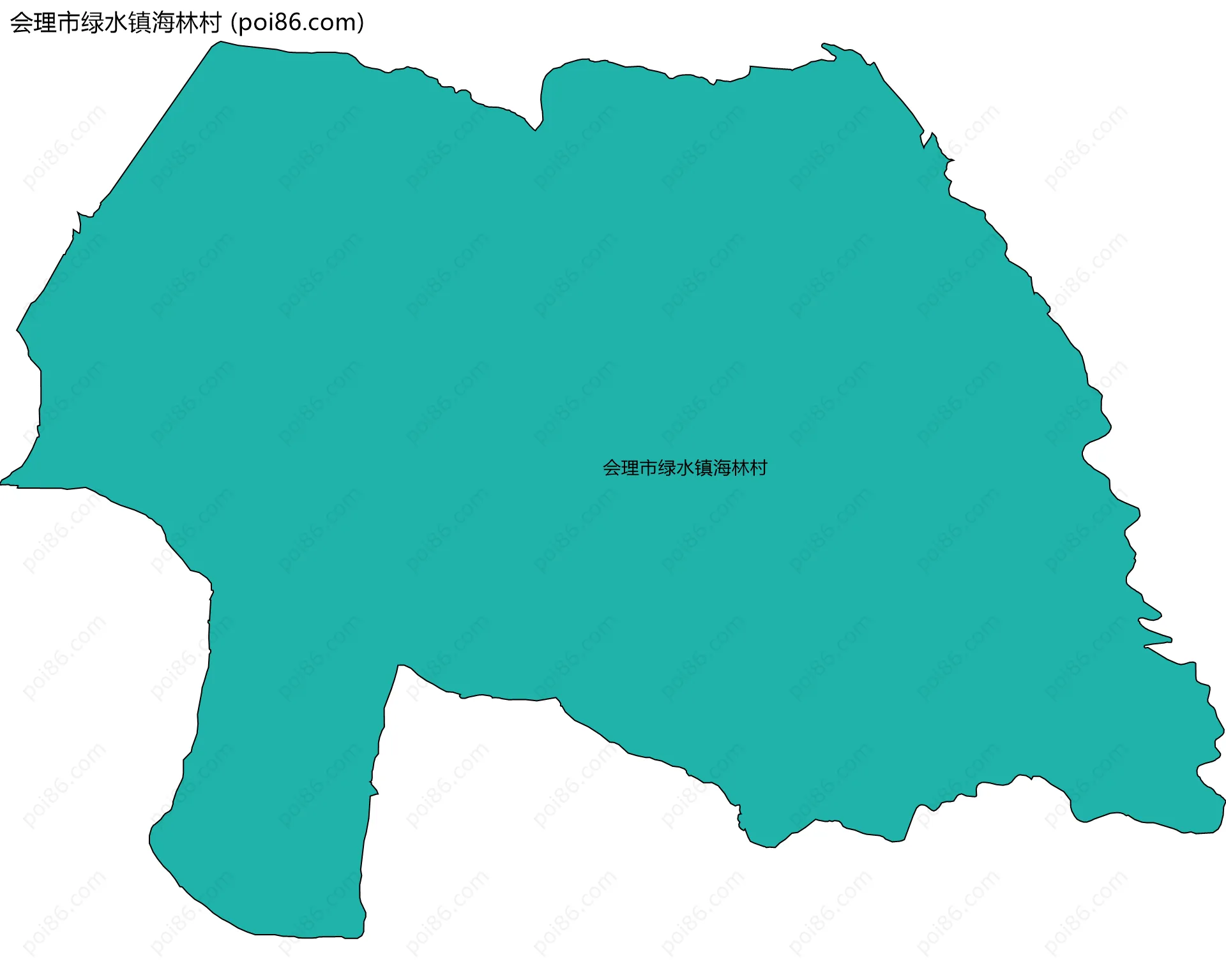 会理市绿水镇海林村边界地图