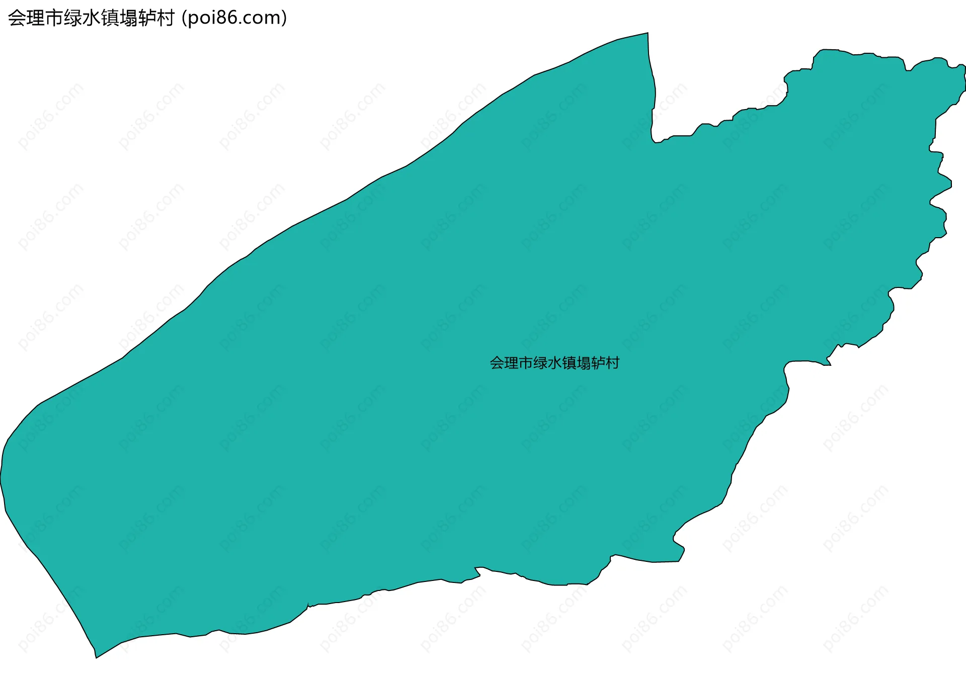 会理市绿水镇塌轳村边界地图