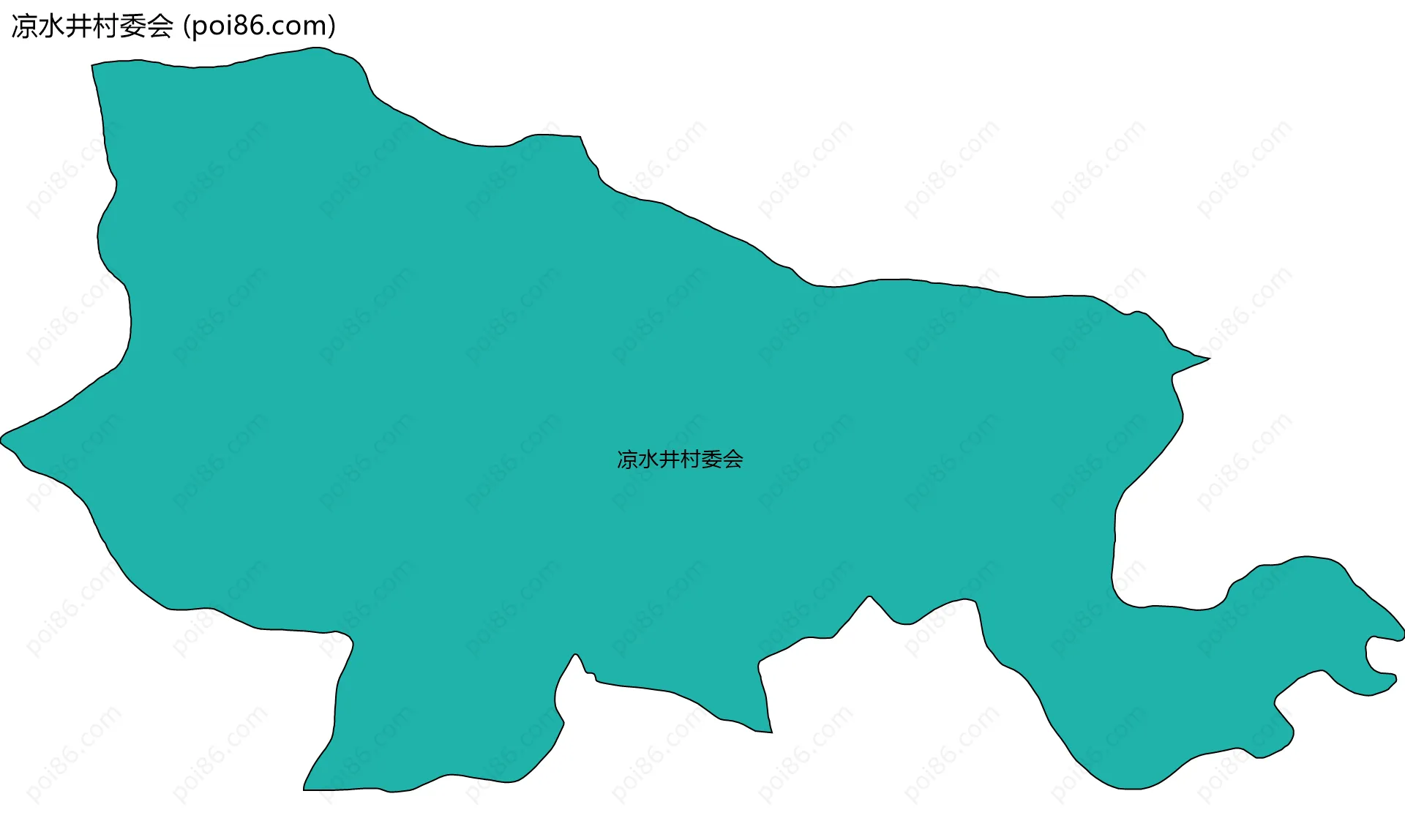 凉水井村委会边界地图
