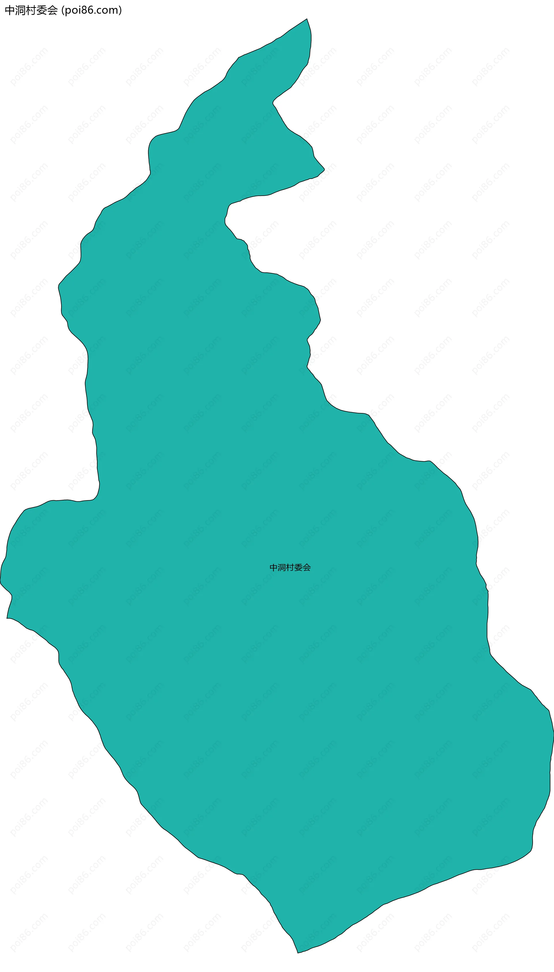 中洞村委会边界地图