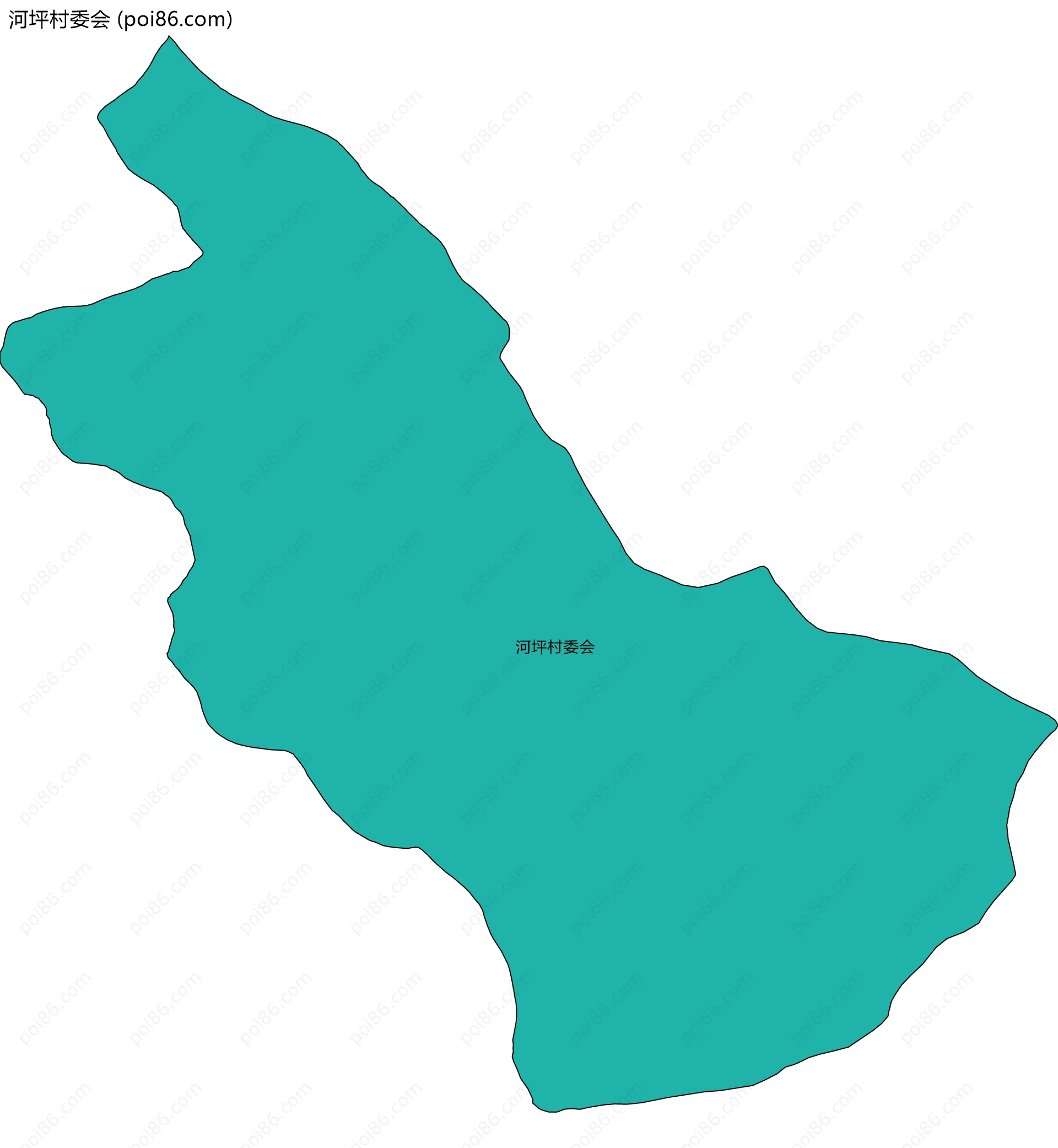 河坪村委会边界地图