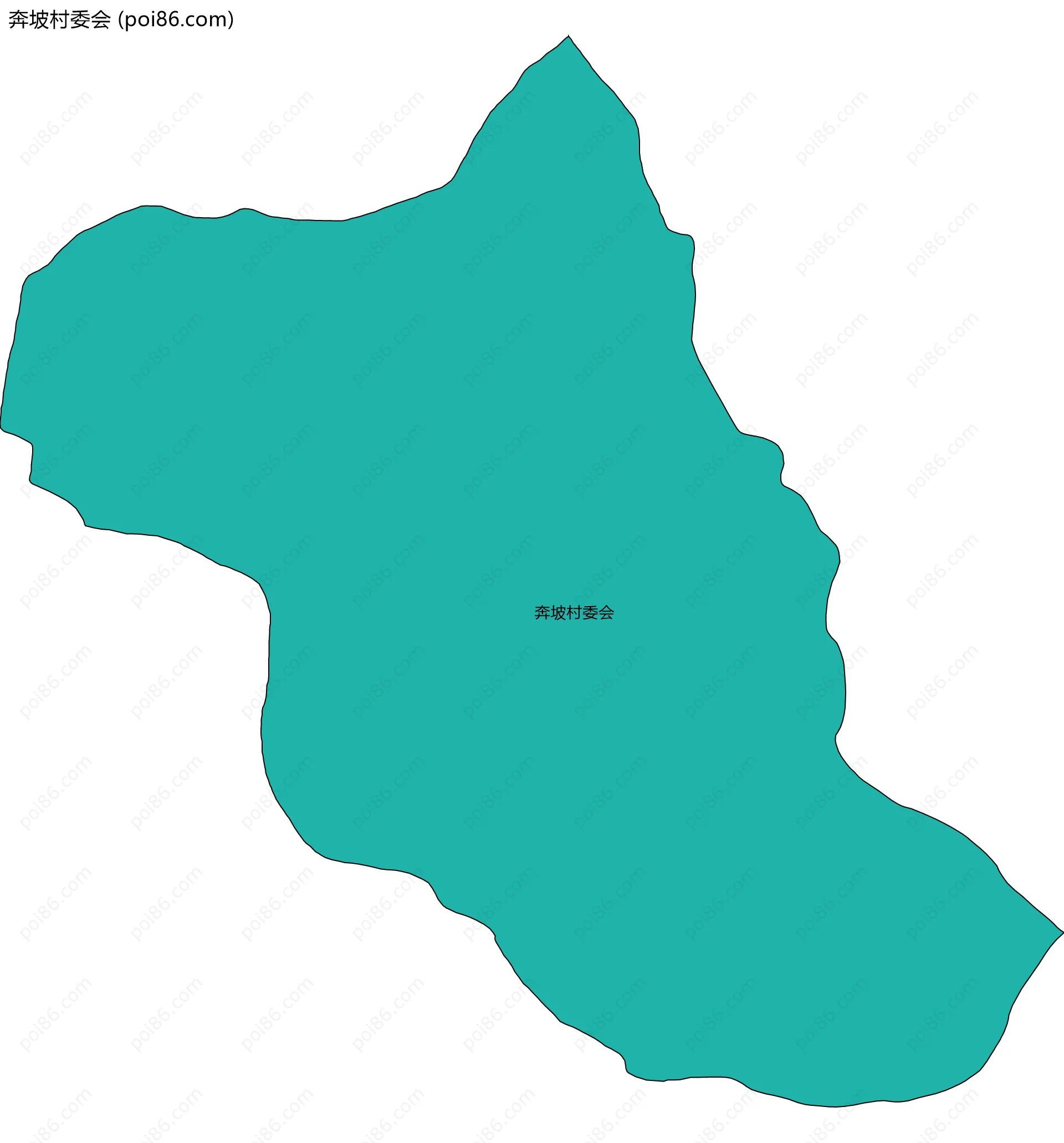 奔坡村委会边界地图