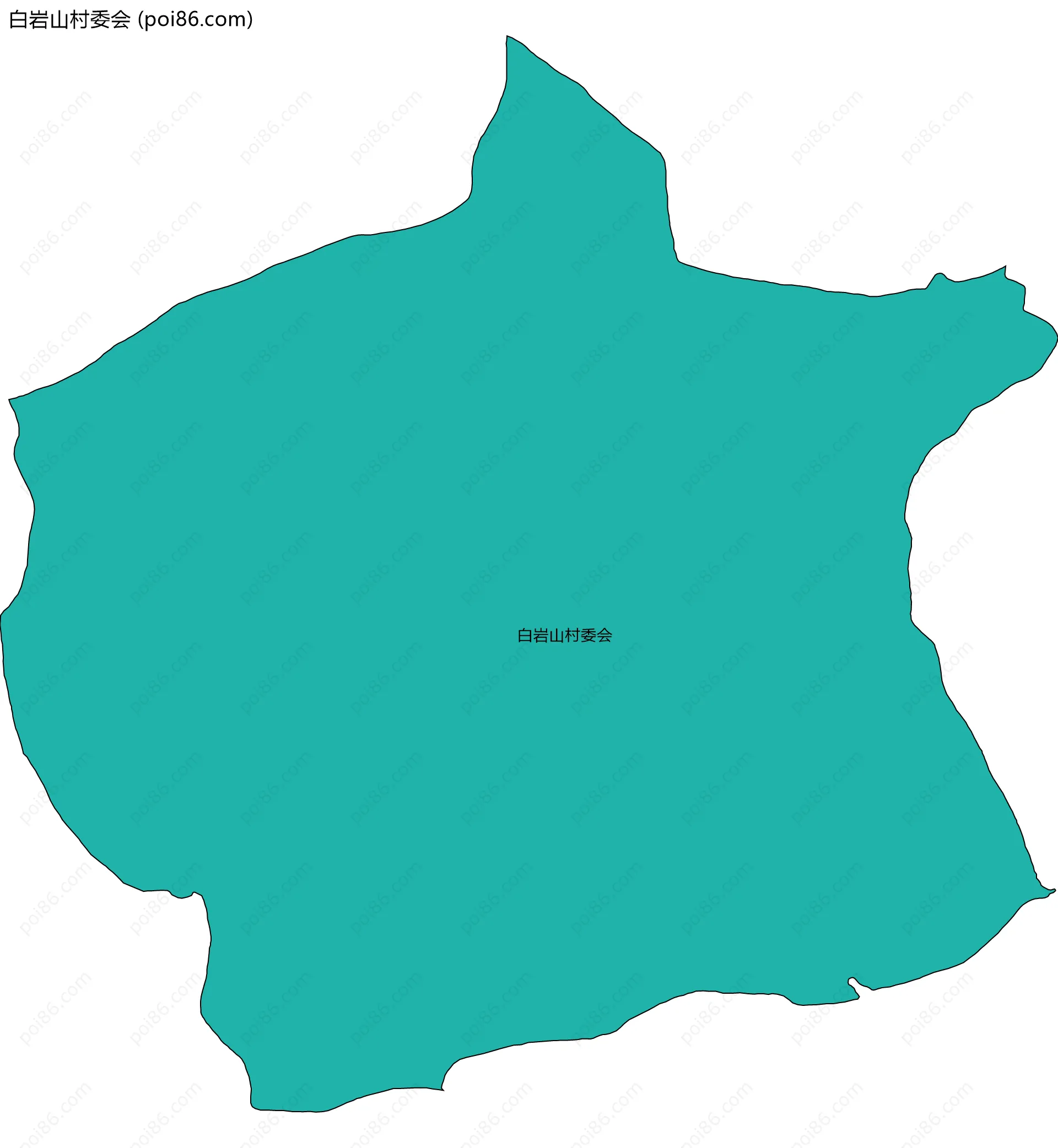 白岩山村委会边界地图